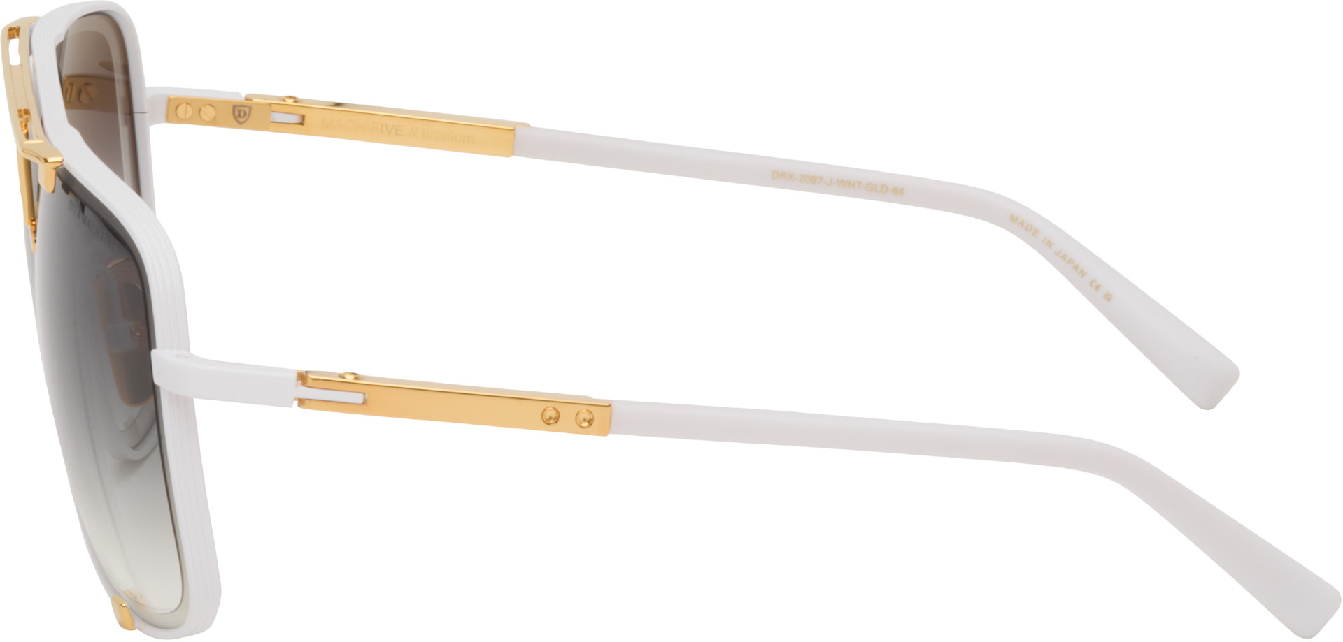 DITA - Lunettes de soleil Mach-Five blanc et doré