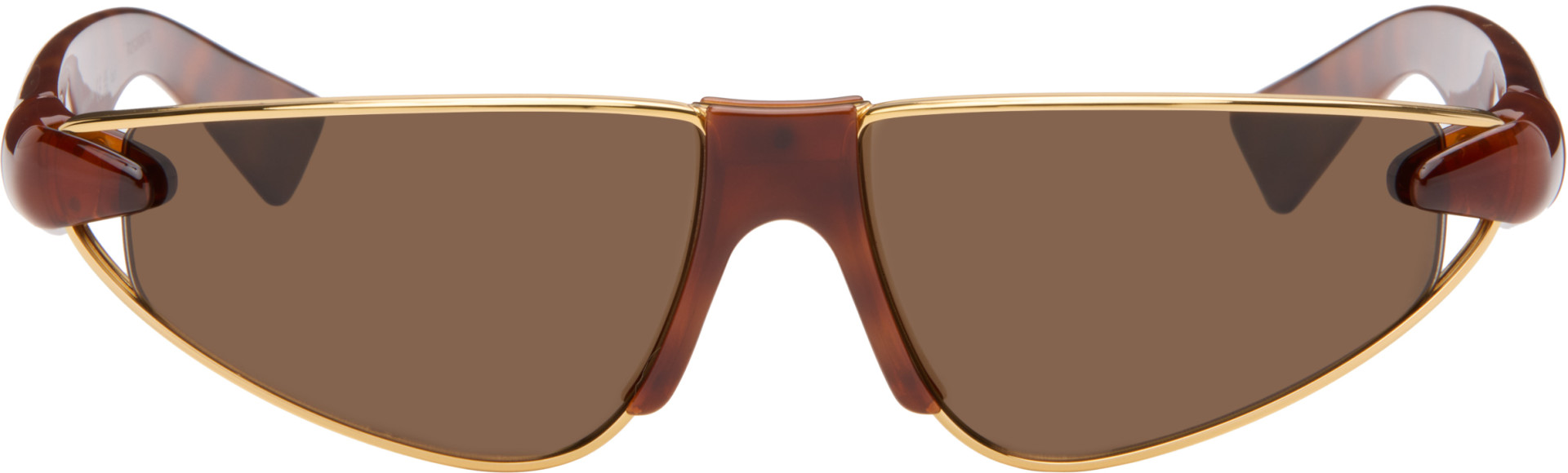 neaf Cubicus BOTTEGA VENETA ノベルティ 木製 Bottega Veneta: Brown Icons Cat Eye Sunglasses | SSENSE