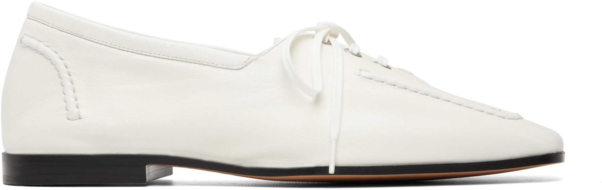 Bottega Veneta: ホワイト Gino レースアップ オックスフォード