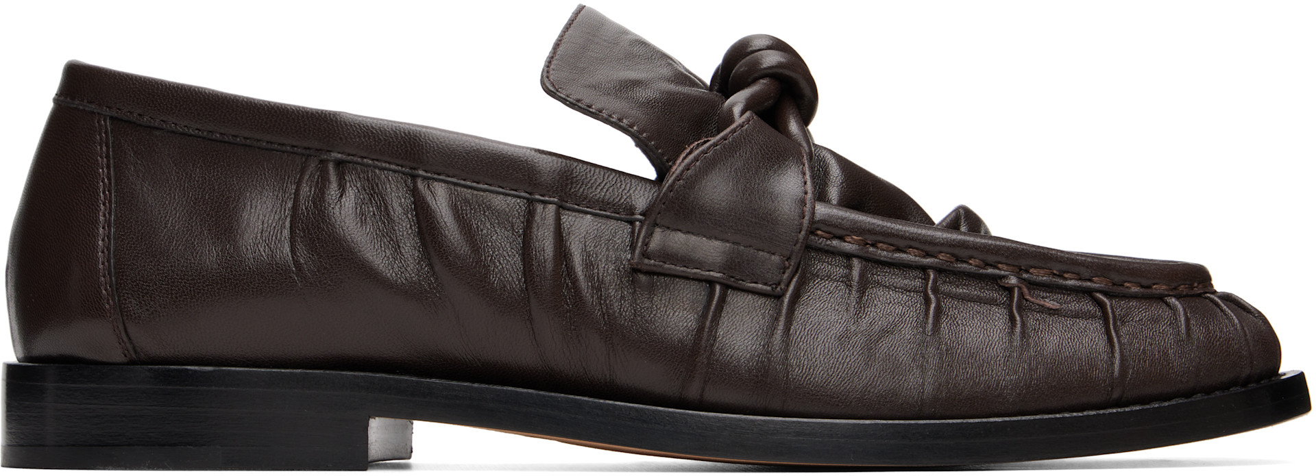 Bottega Veneta: ブラウン Astaire ローファー | SSENSE 日本