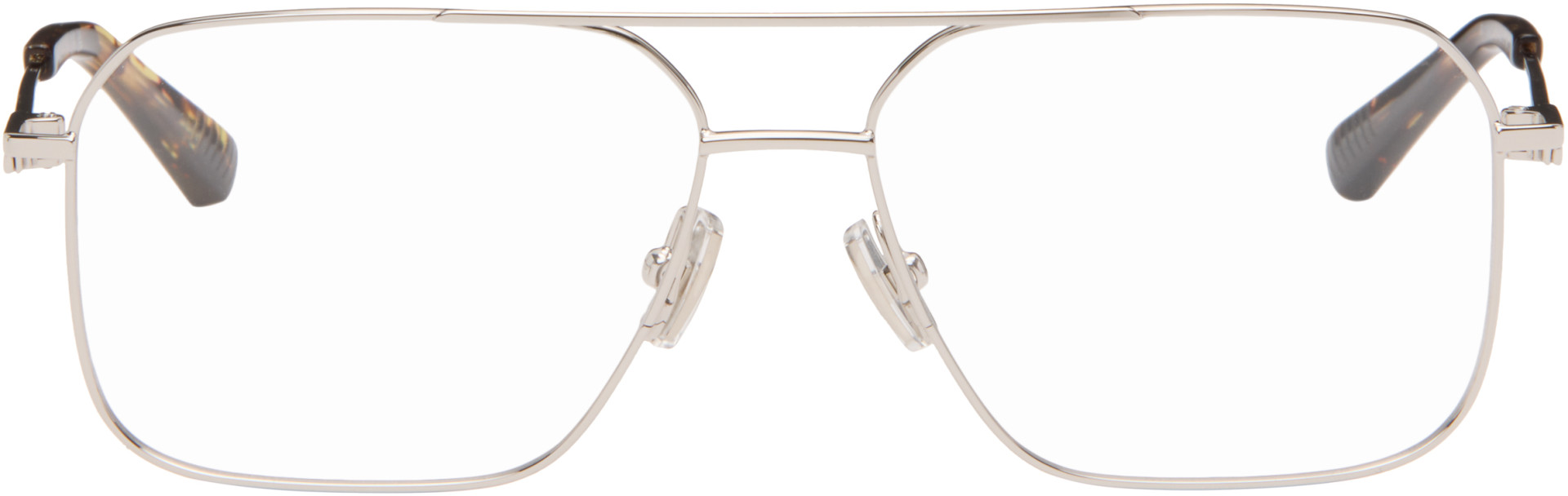 Bottega Veneta - Silver Ribbon Split Optical Frame Glasses