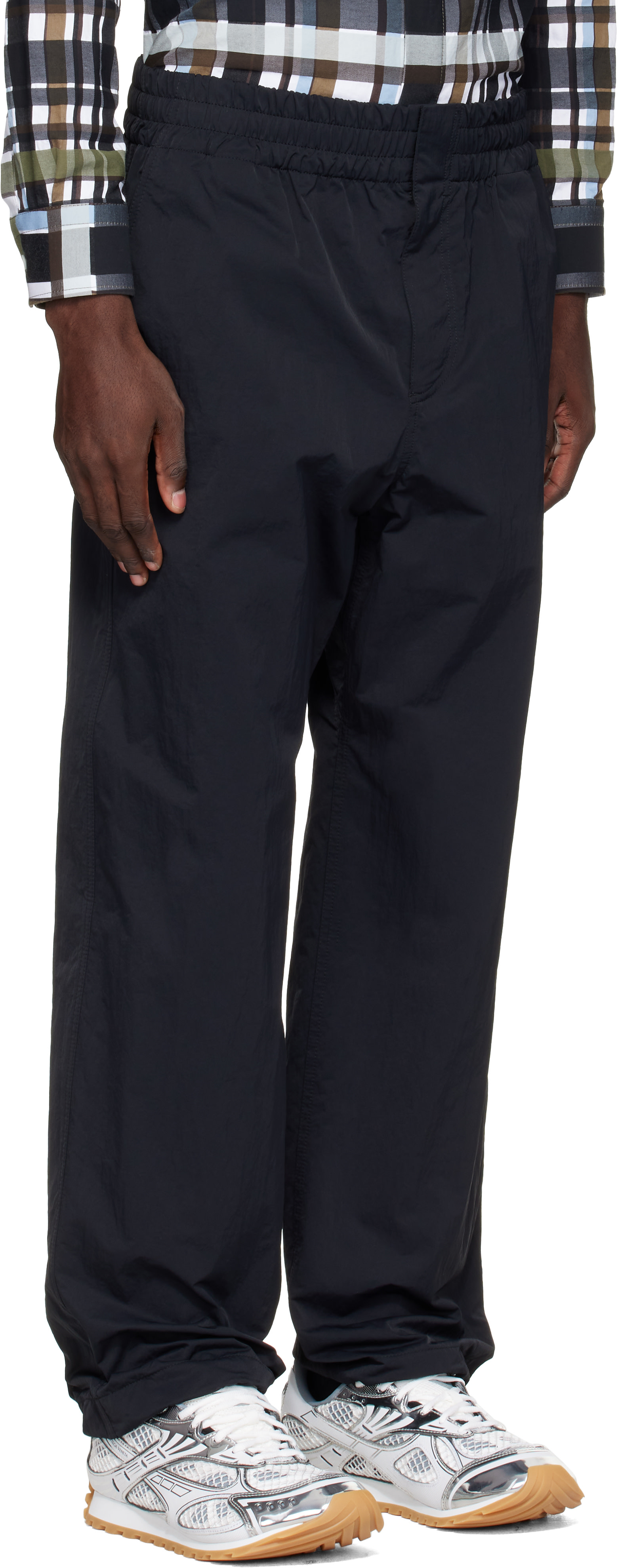 Bottega Veneta - Black Elasticated Straight Track Pants