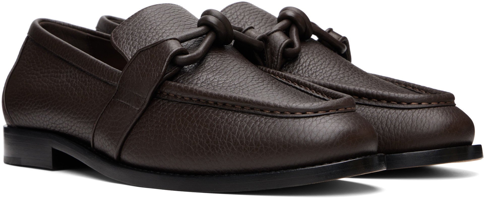 Bottega Veneta: ブラウン Astaire ローファー | SSENSE 日本