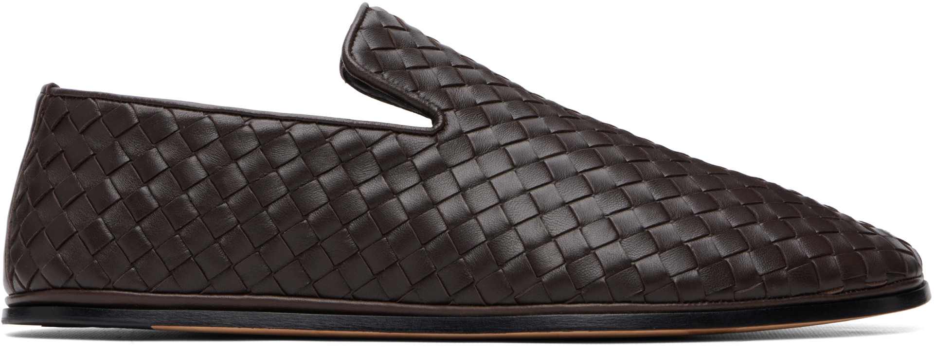 Bottega Veneta: ブラウン Sunday ローファー | SSENSE 日本