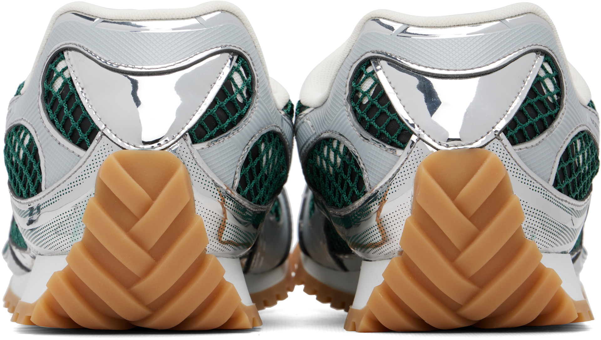 Bottega Veneta - Green & Silver Orbit Sneakers