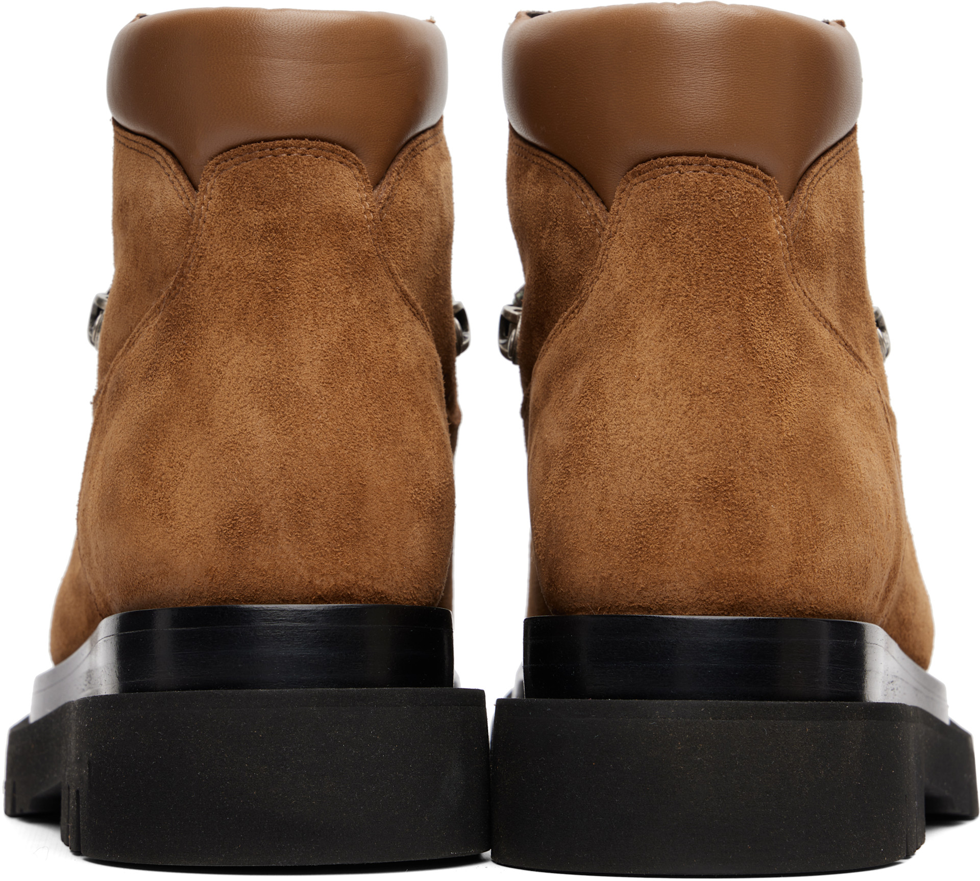 Bottega‎ Veneta Dahlia Brown Suede Ankle Boots 512162 Euro 42 BOTTEGA VENETA Lace-up leather-trimmed suede ankle boots  main image 3