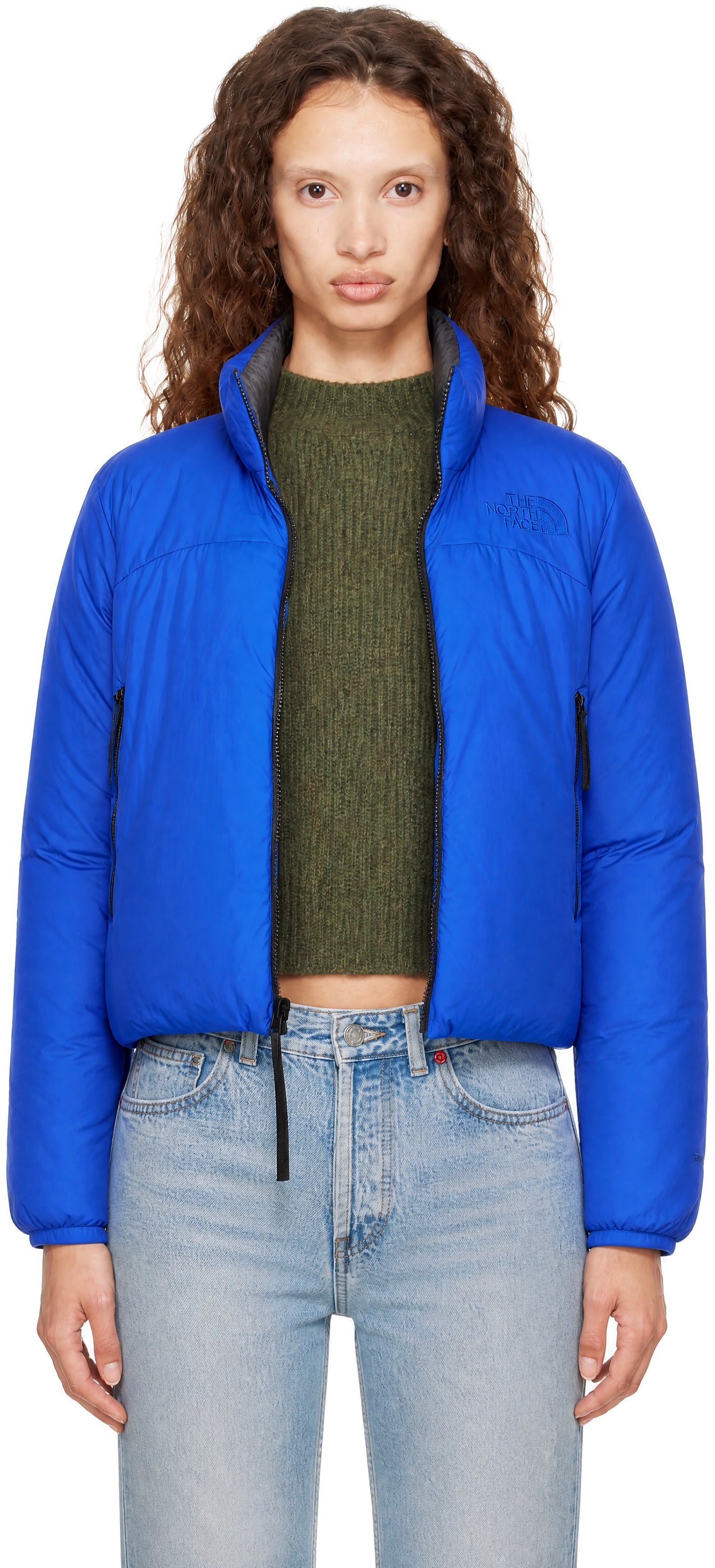 The North Face - Blue Pertex Nuptse Reversible Down Jacket