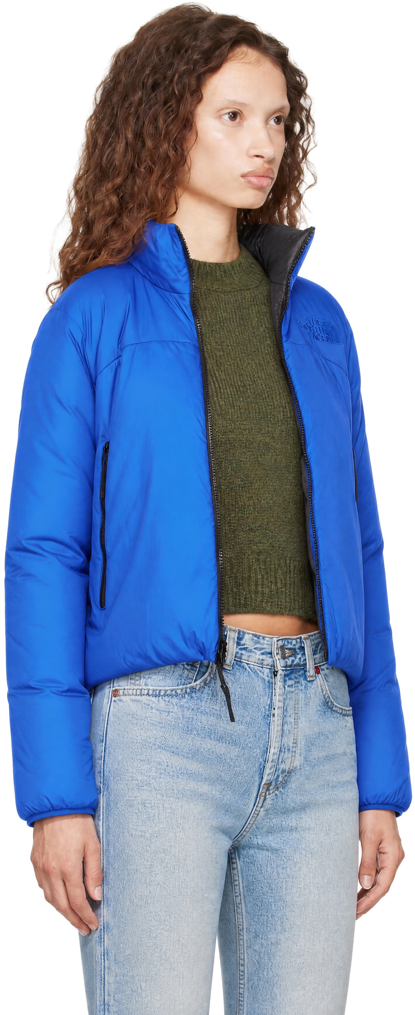 The North Face - Blue Pertex Nuptse Reversible Down Jacket