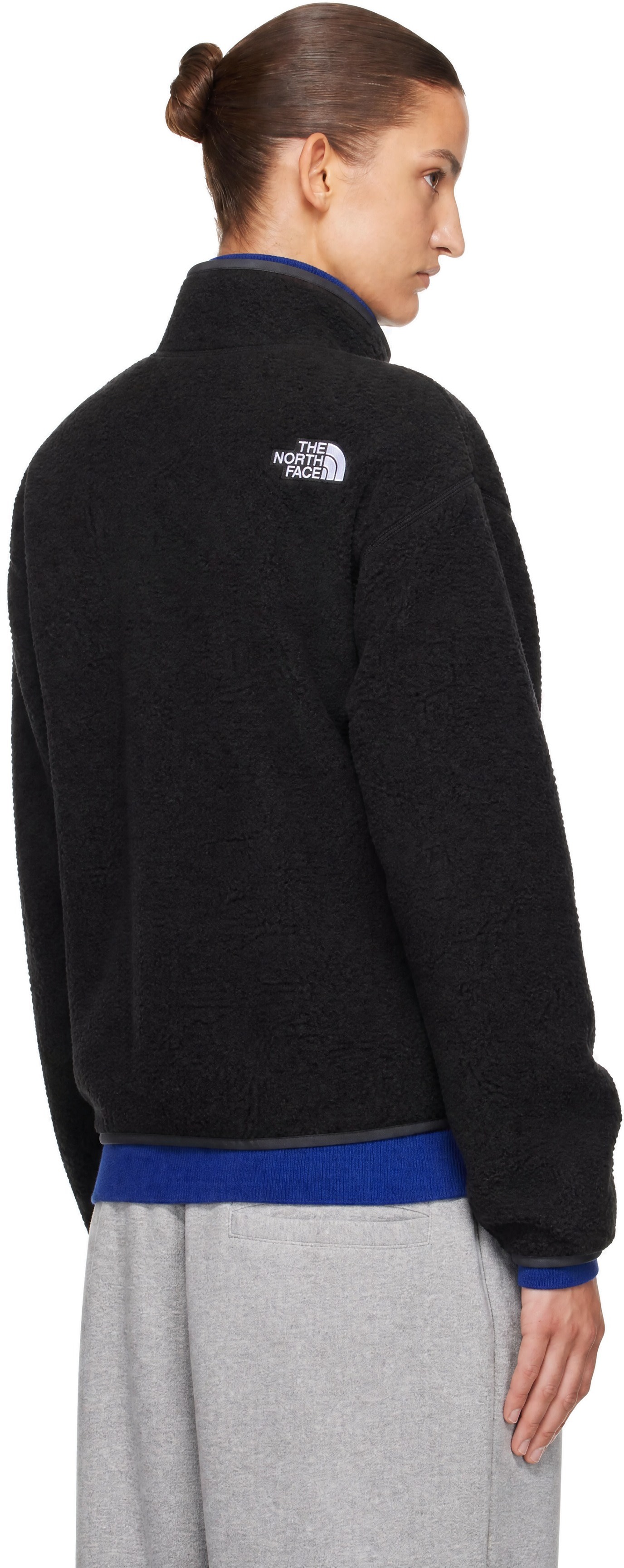 The North Face - Pull Cragmont noir en molleton à boutons-pression
