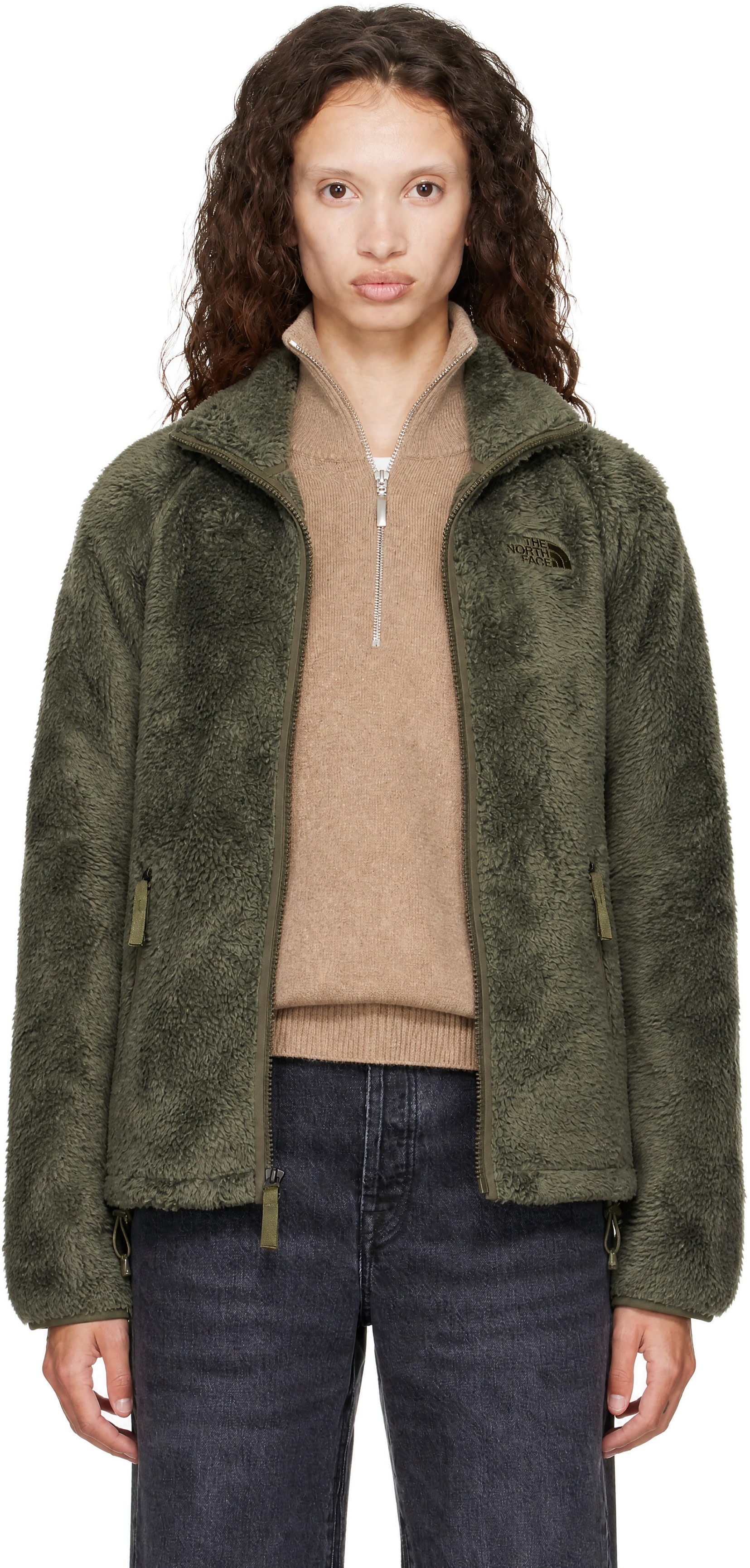 The North Face - Pull Osito kaki en molleton