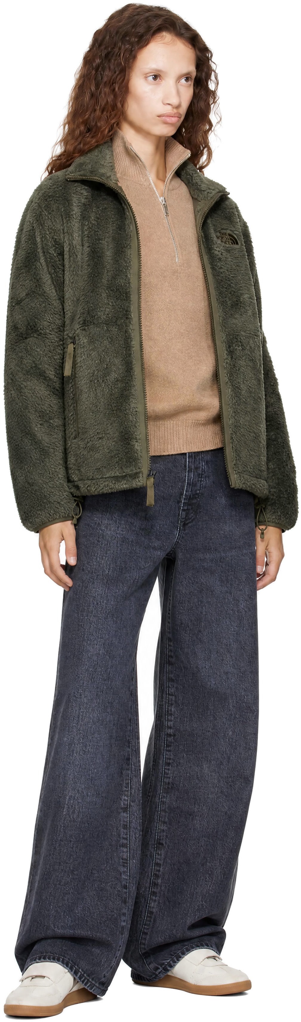The North Face - Pull Osito kaki en molleton