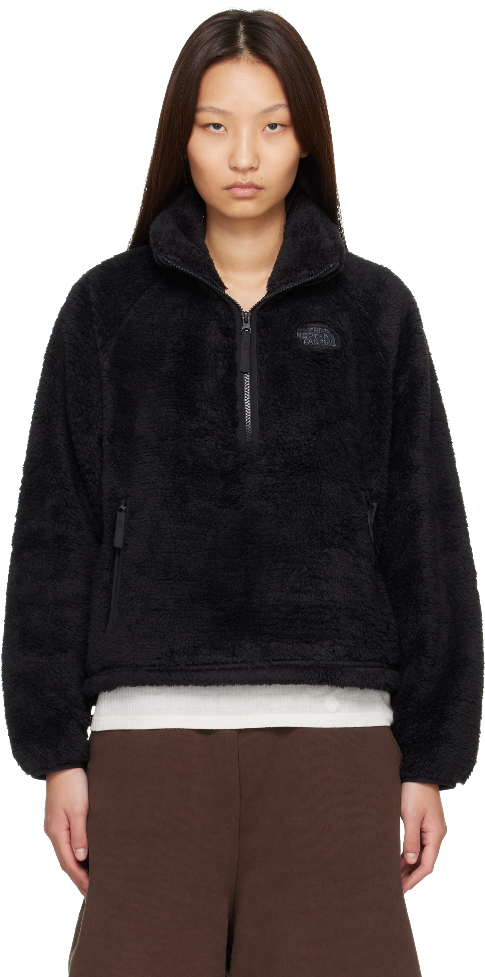 The North Face - Pull Osito Evolve noir en molleton à demi-glissière
