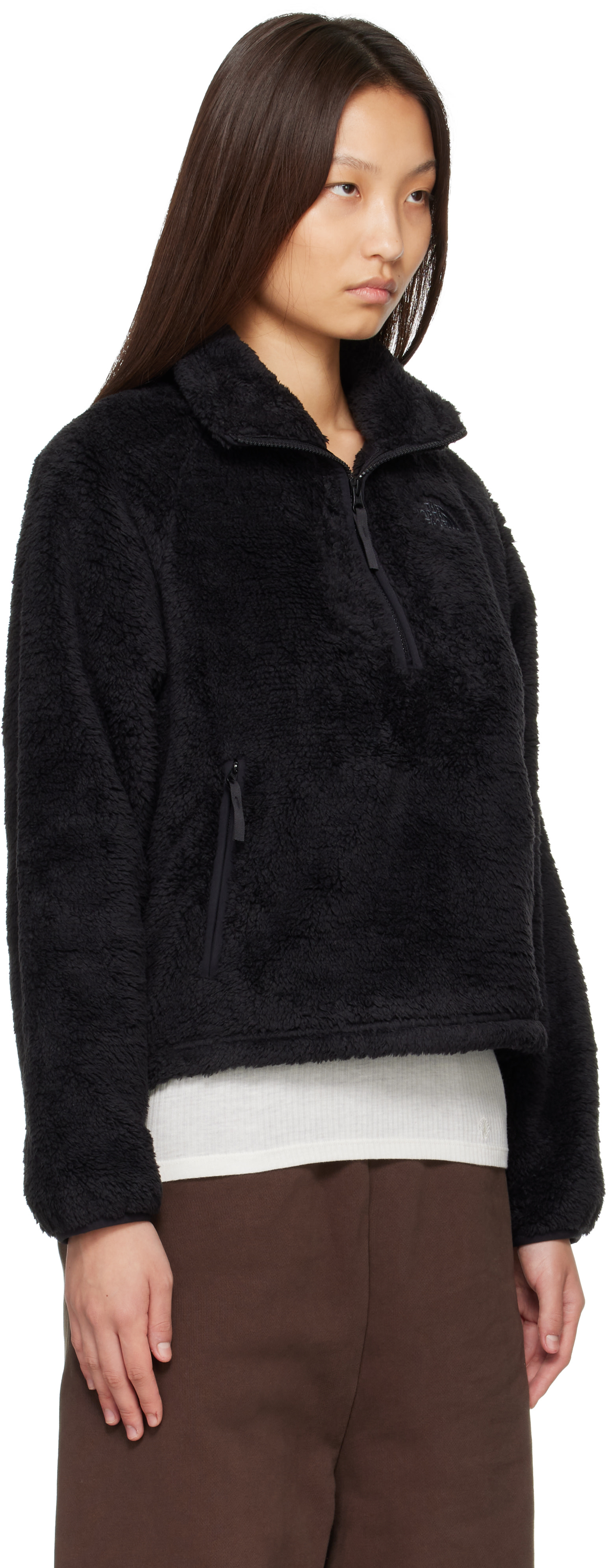 The North Face - Pull Osito Evolve noir en molleton à demi-glissière