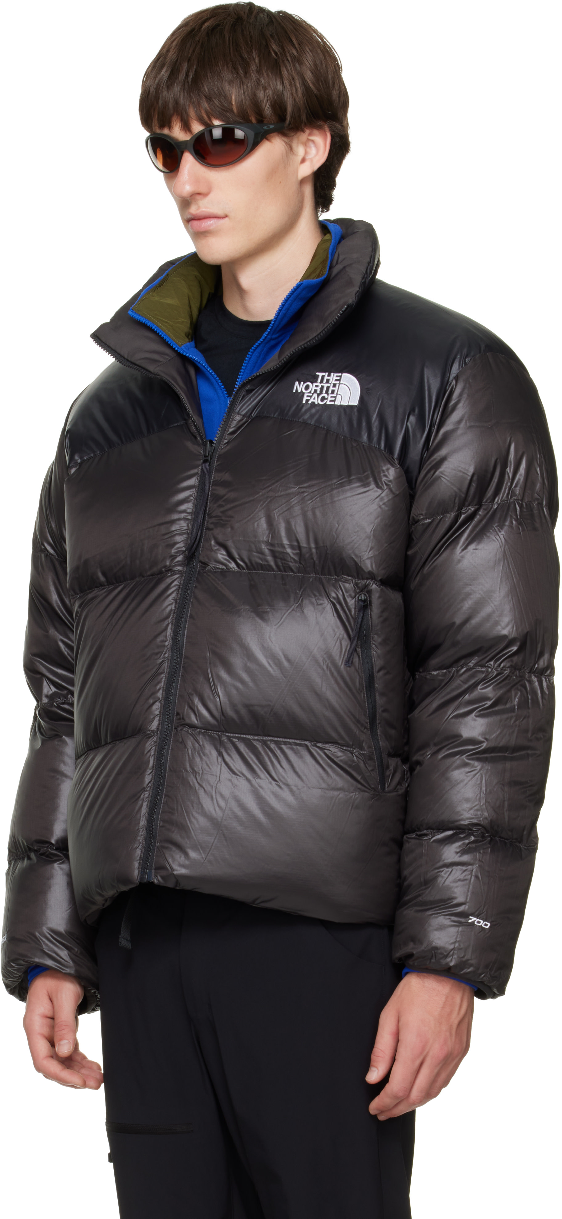 The North Face - Gray Pertex Nuptse Reversible Down Jacket