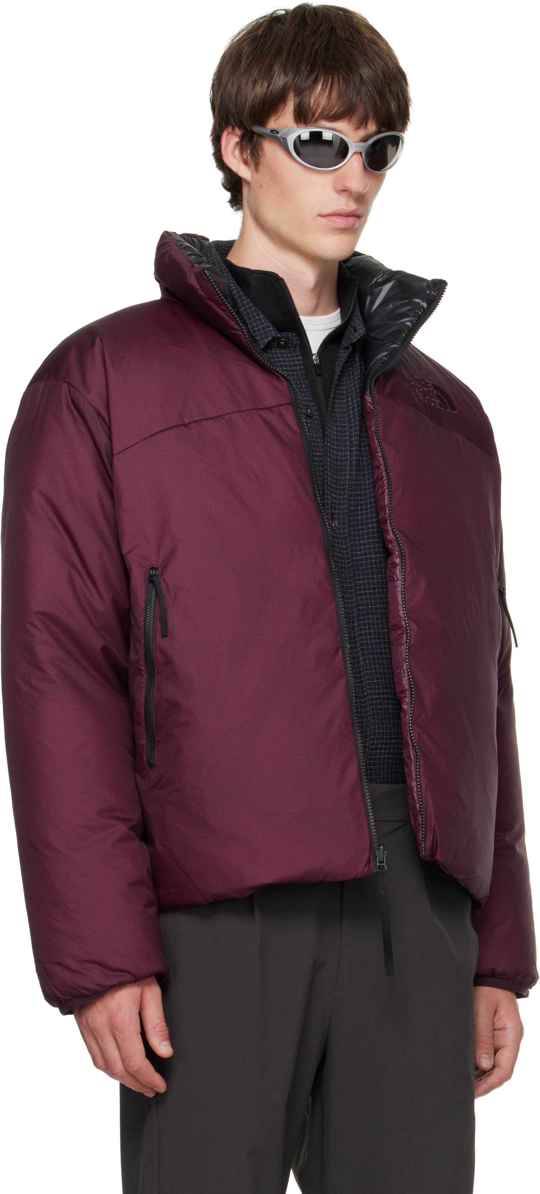 The North Face - Burgundy Pertex Nuptse Reversible Down Jacket