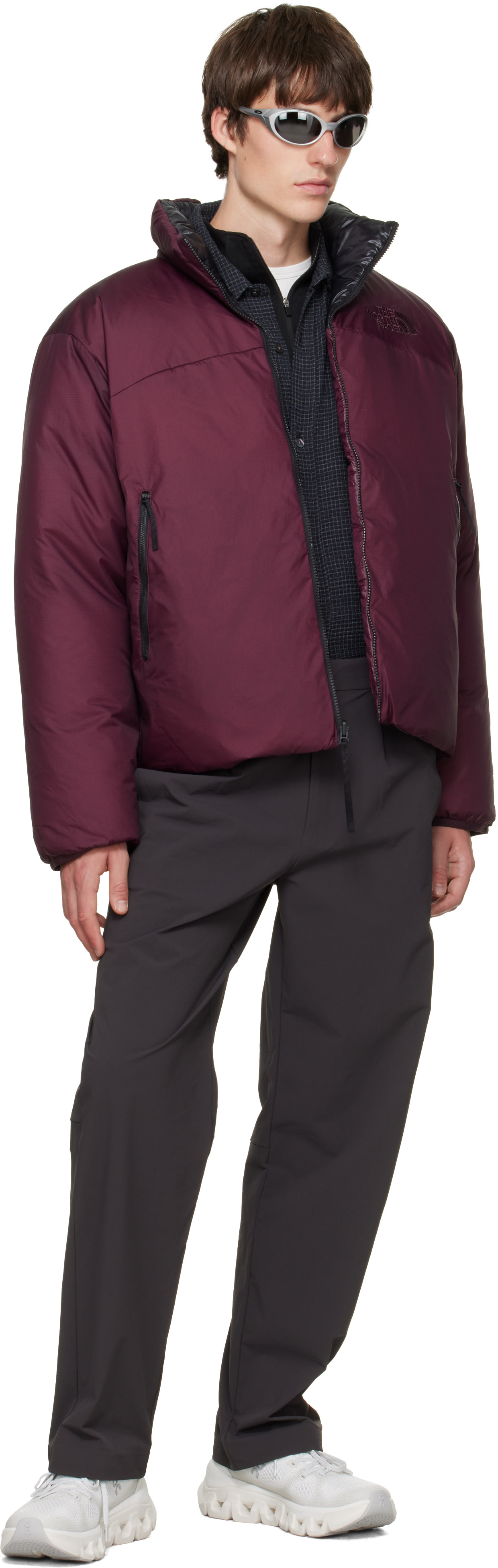 The North Face - Burgundy Pertex Nuptse Reversible Down Jacket