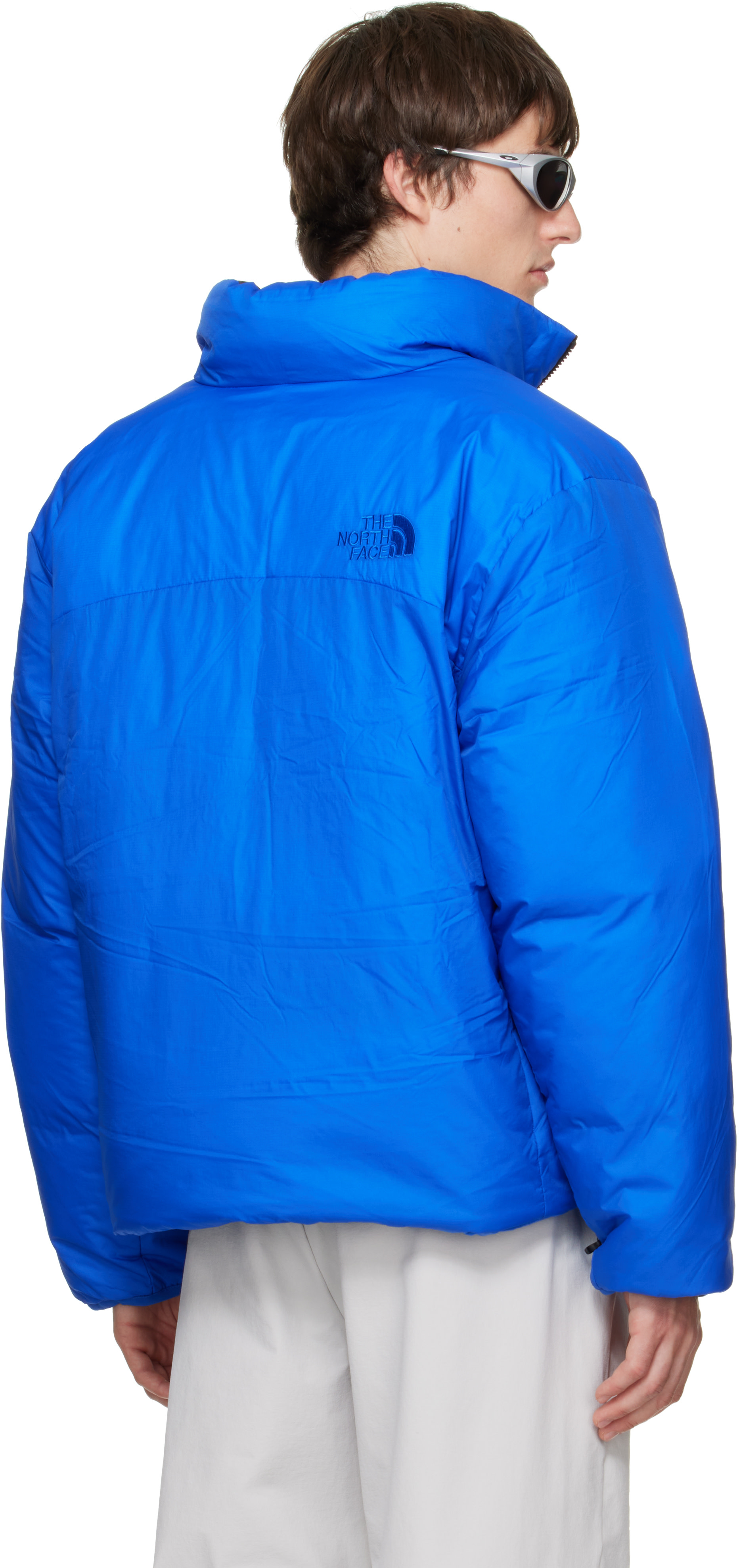 The North Face - Blue Pertex Nuptse Reversible Down Jacket