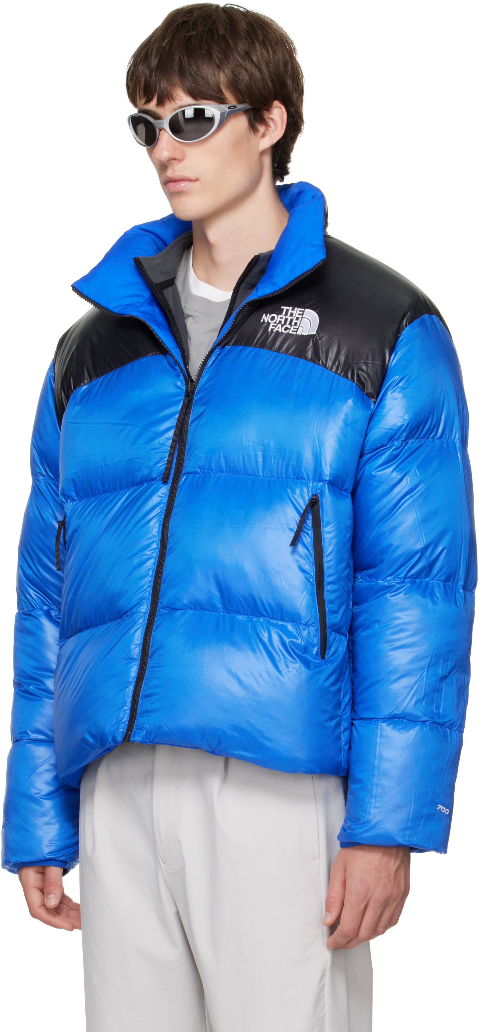 The North Face - Blue Pertex Nuptse Reversible Down Jacket