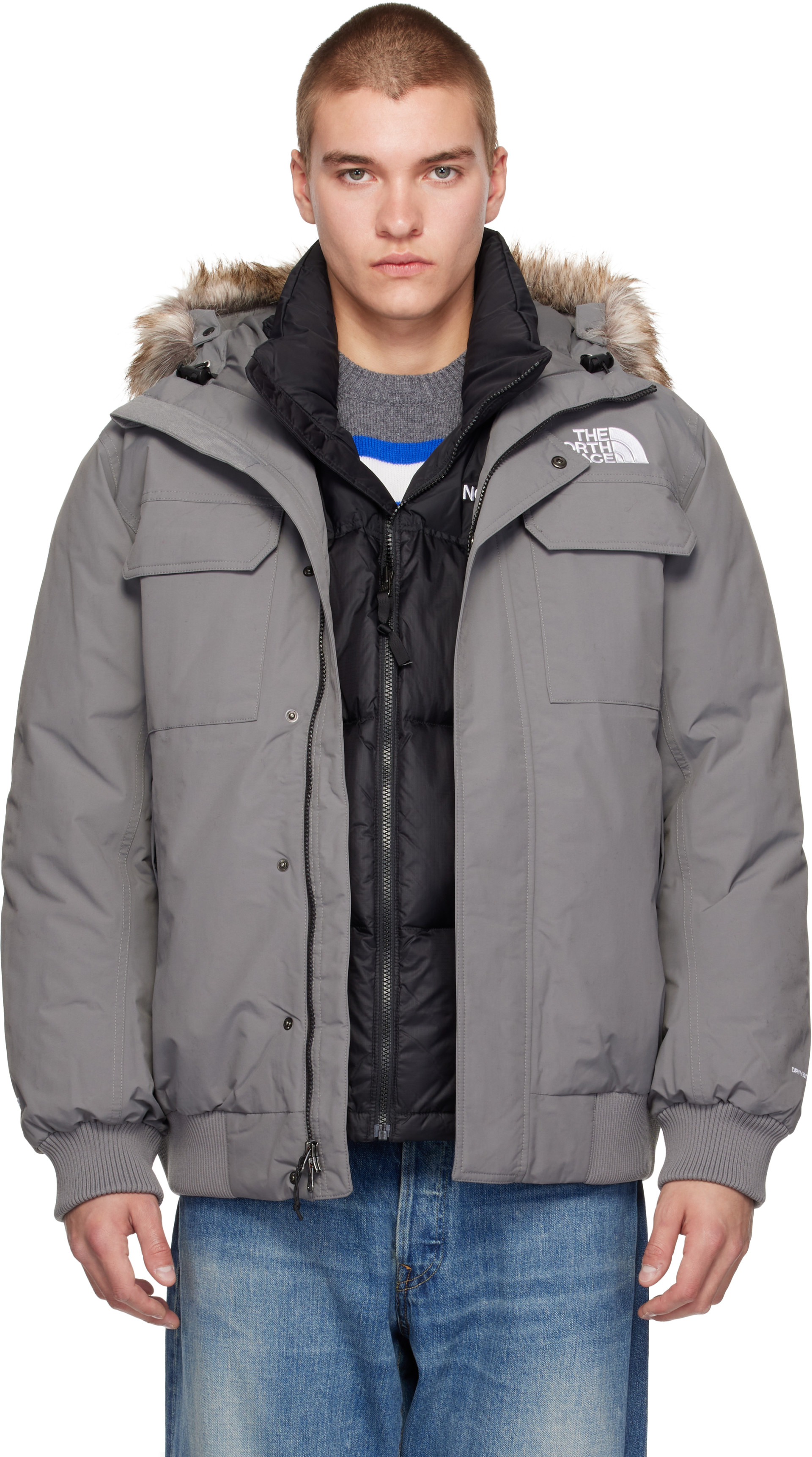 The North Face - Gray McMurdo Down Bomber Jacket
