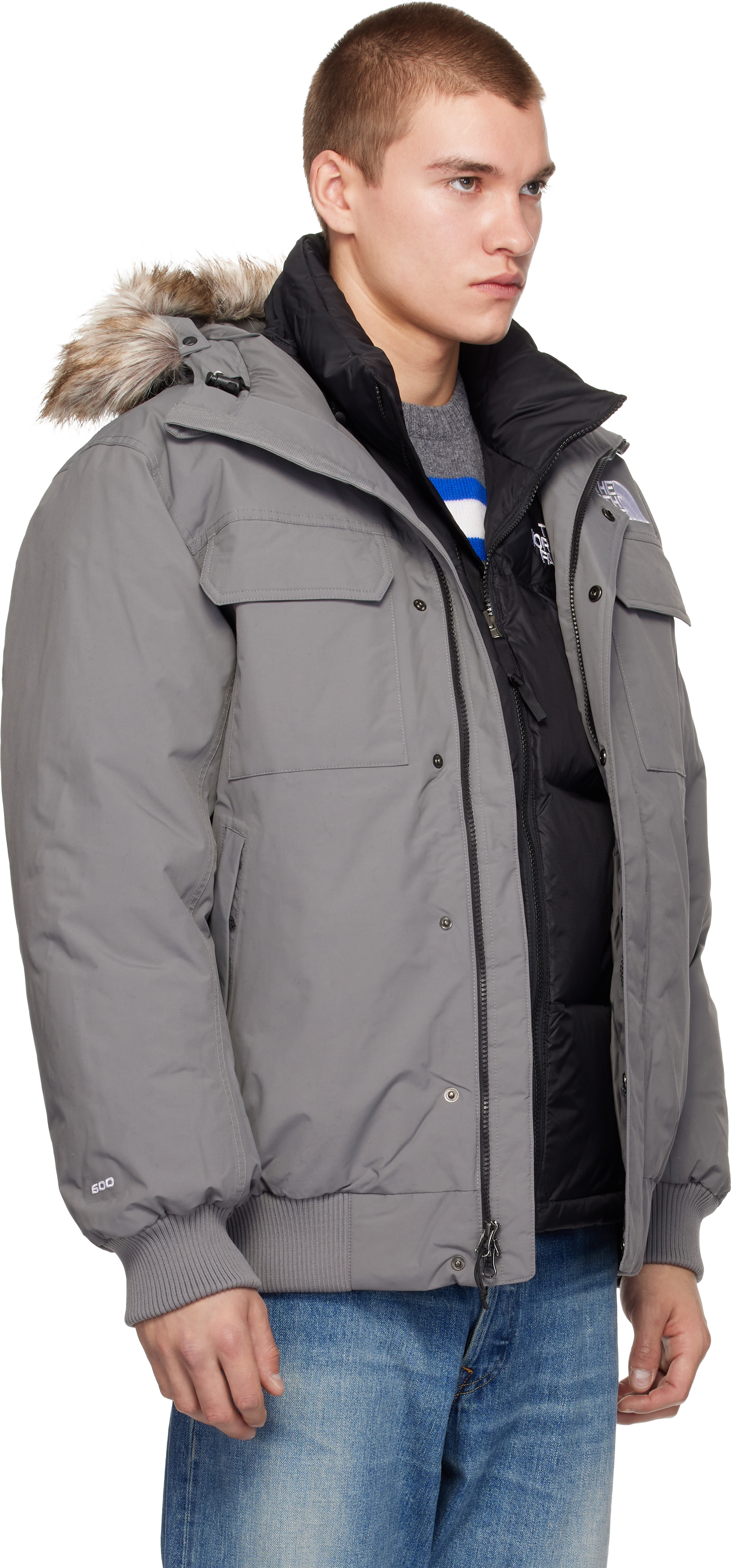 The North Face - Gray McMurdo Down Bomber Jacket