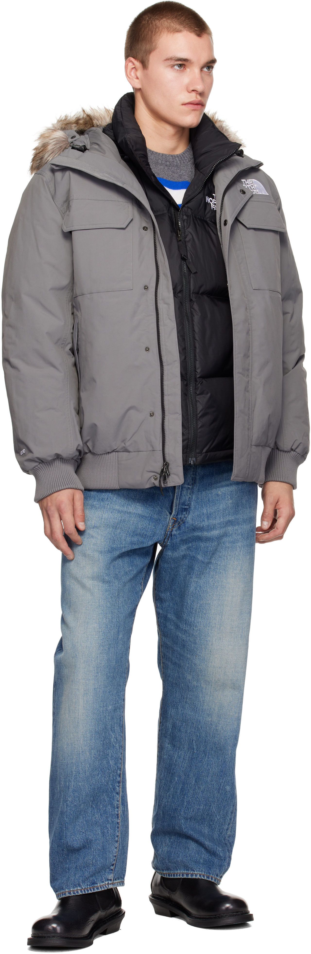 The North Face - Gray McMurdo Down Bomber Jacket