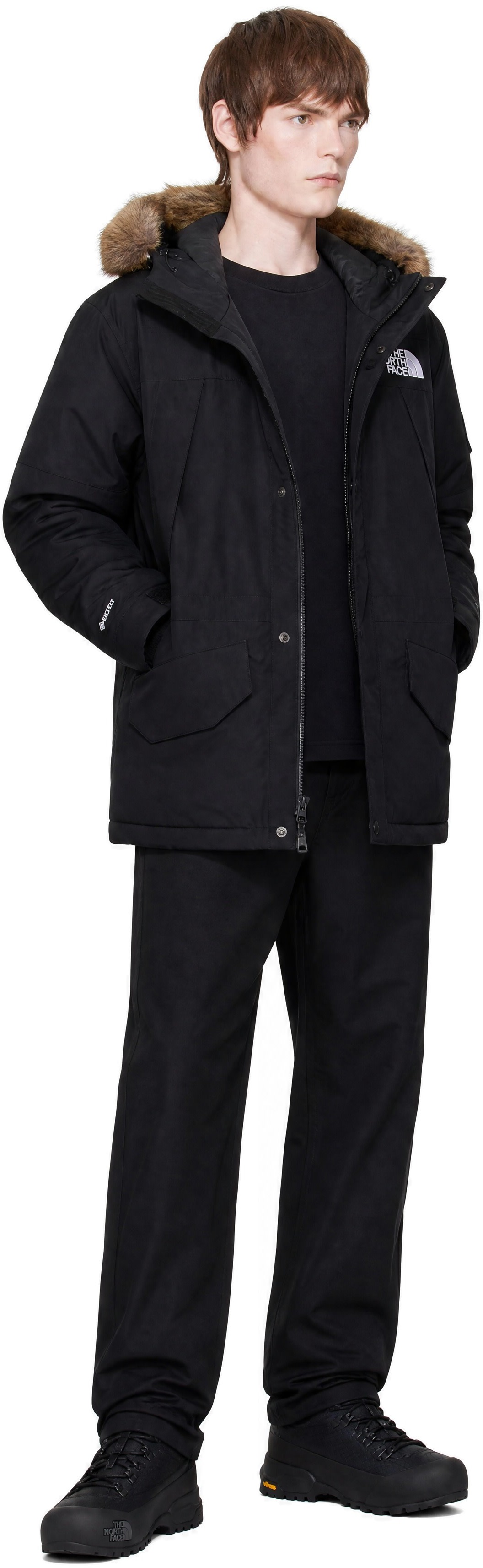 The North Face: Black McMurdo 2L GTX Down Parka | SSENSE Canada