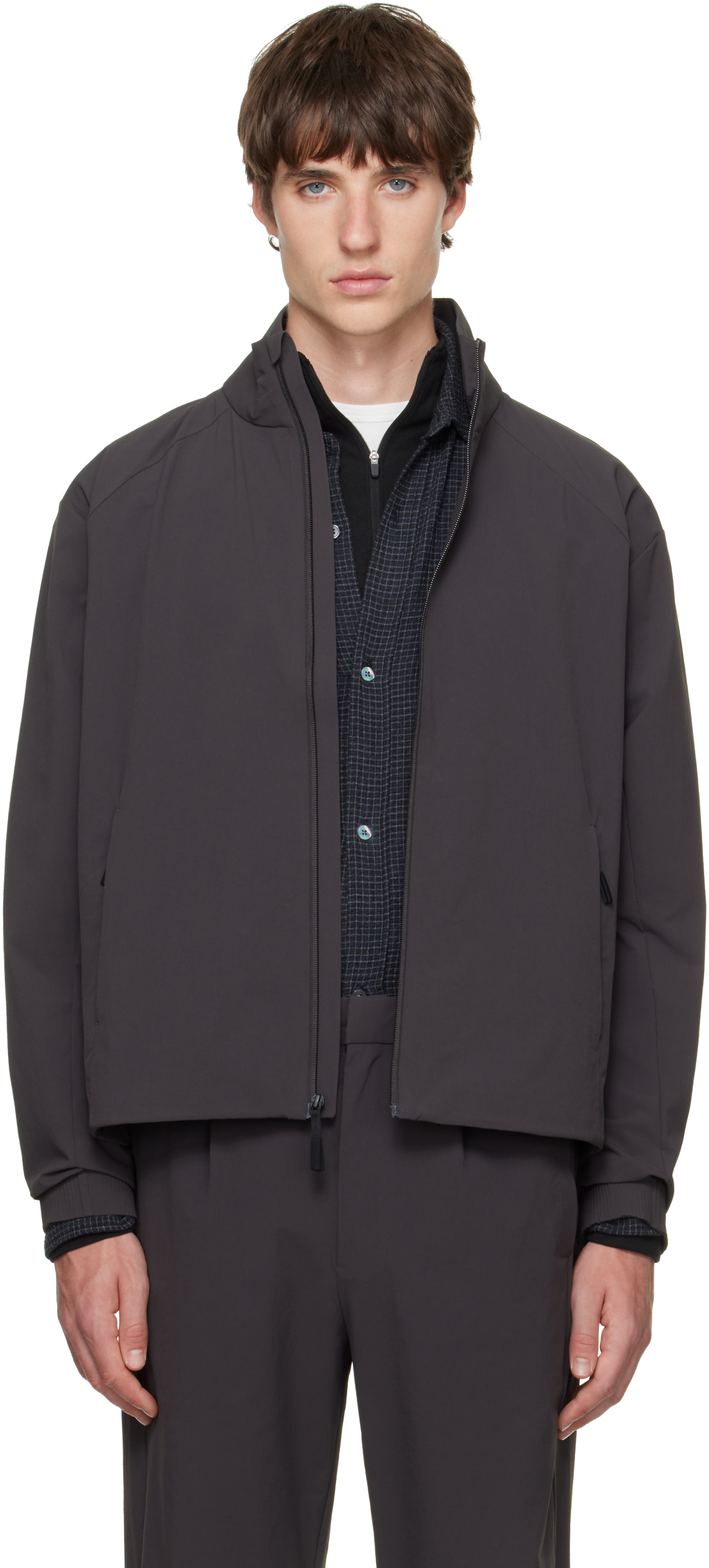 The North Face - Gray TNF Black Box Tech Woven Jacket