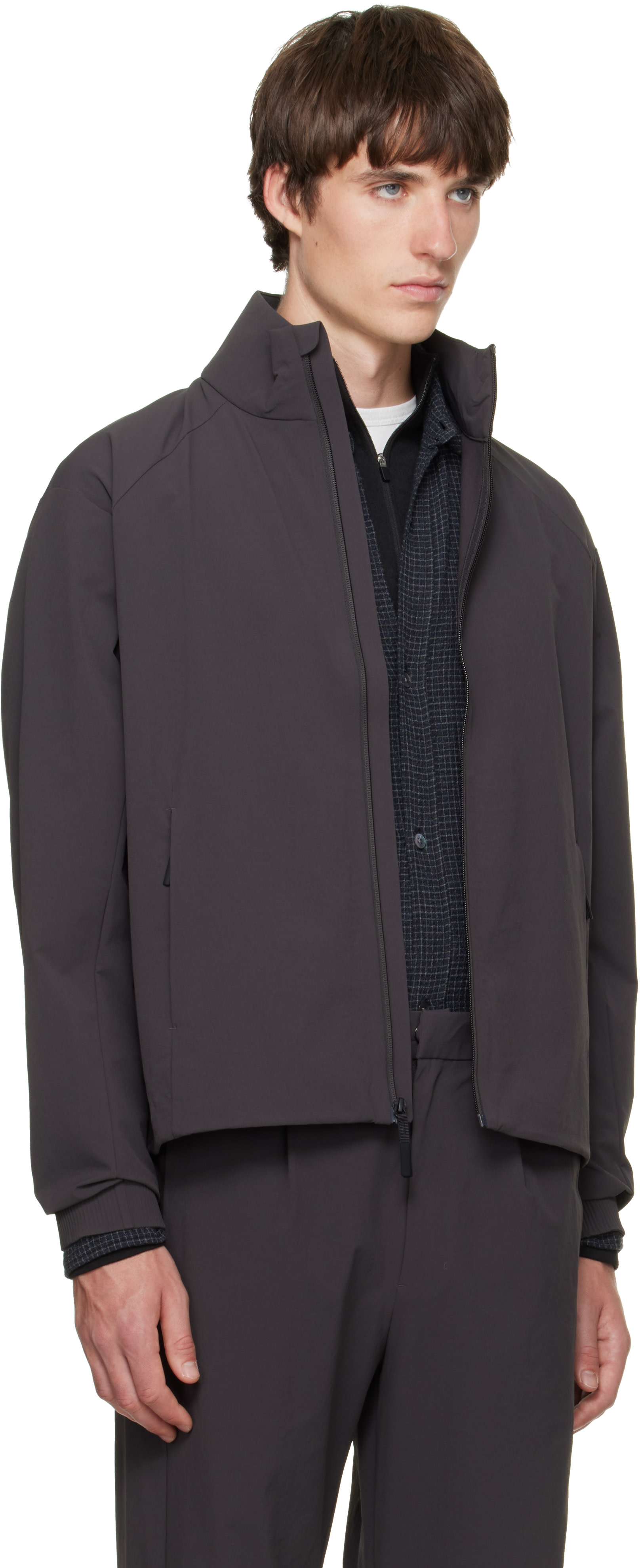 The North Face - Gray TNF Black Box Tech Woven Jacket