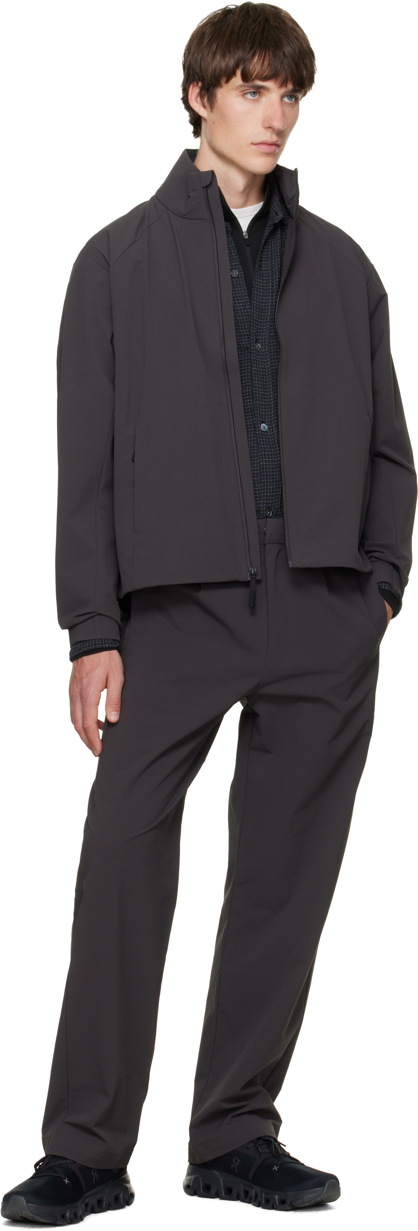 The North Face - Gray TNF Black Box Tech Woven Jacket