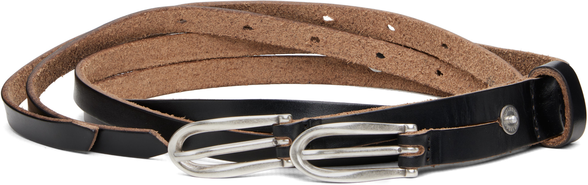 OUR LEGACY: Black Twin Tongue Belt | SSENSE China