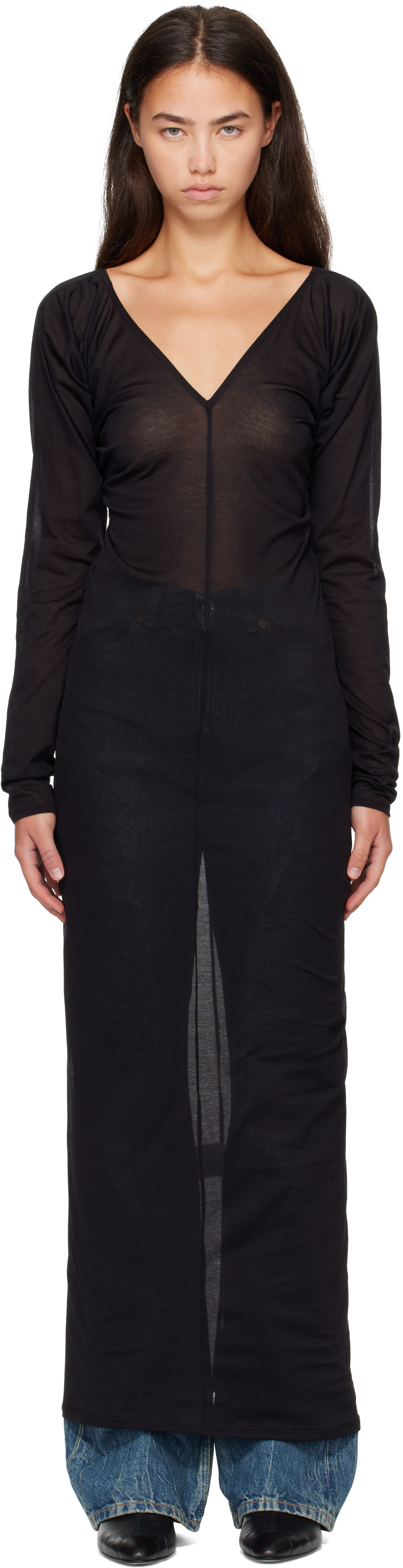 OUR LEGACY - Robe longue Cheer noire