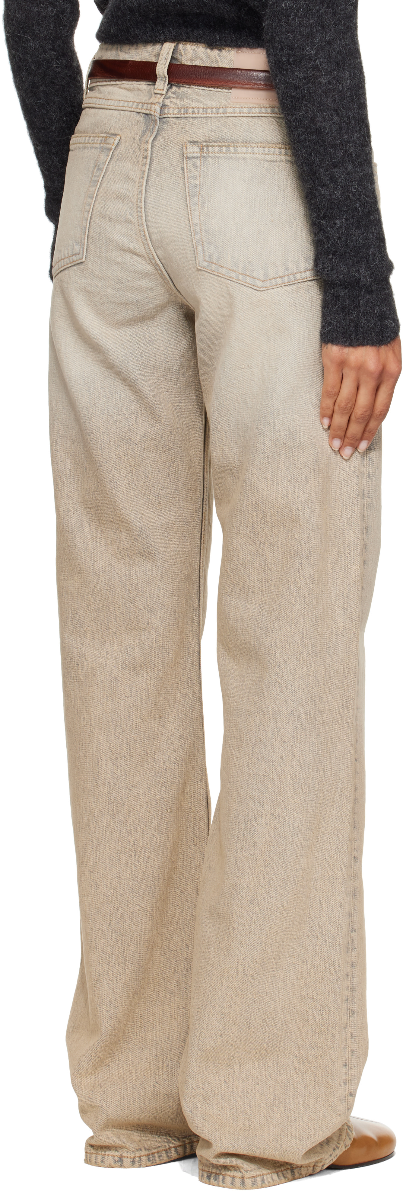 OUR LEGACY - Jean semi-évasé beige