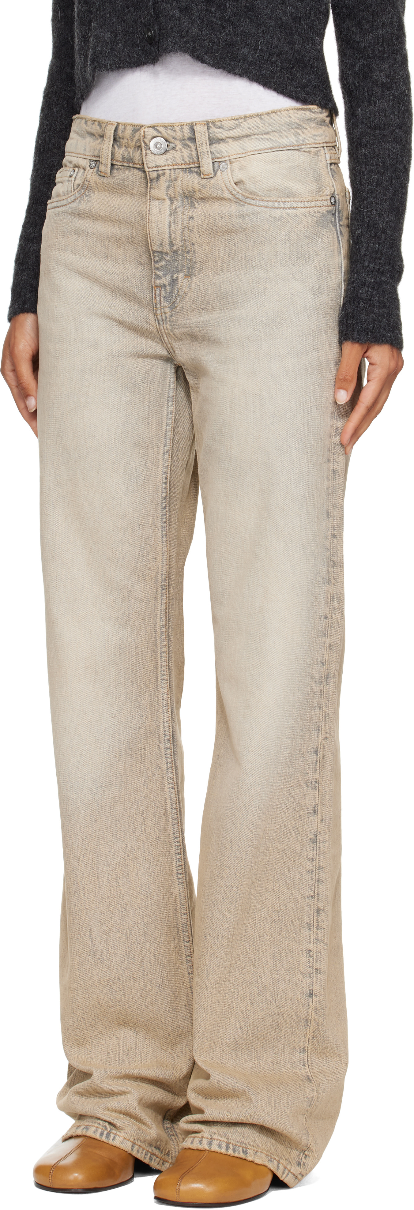 OUR LEGACY - Jean semi-évasé beige
