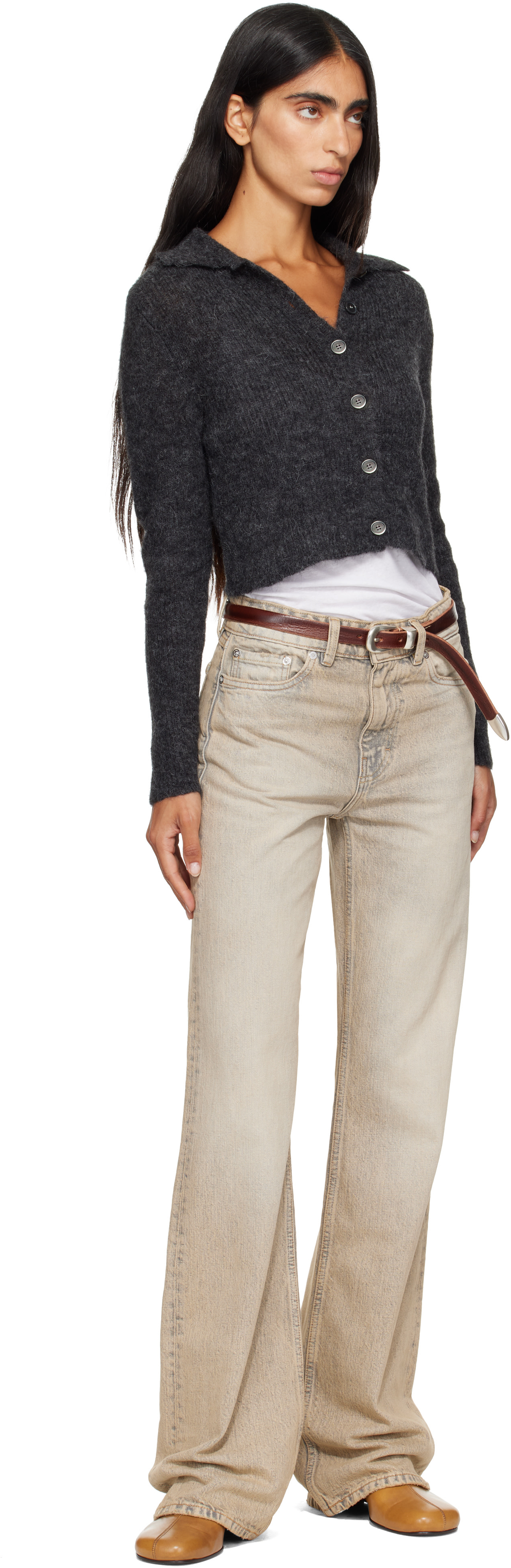 OUR LEGACY - Jean semi-évasé beige