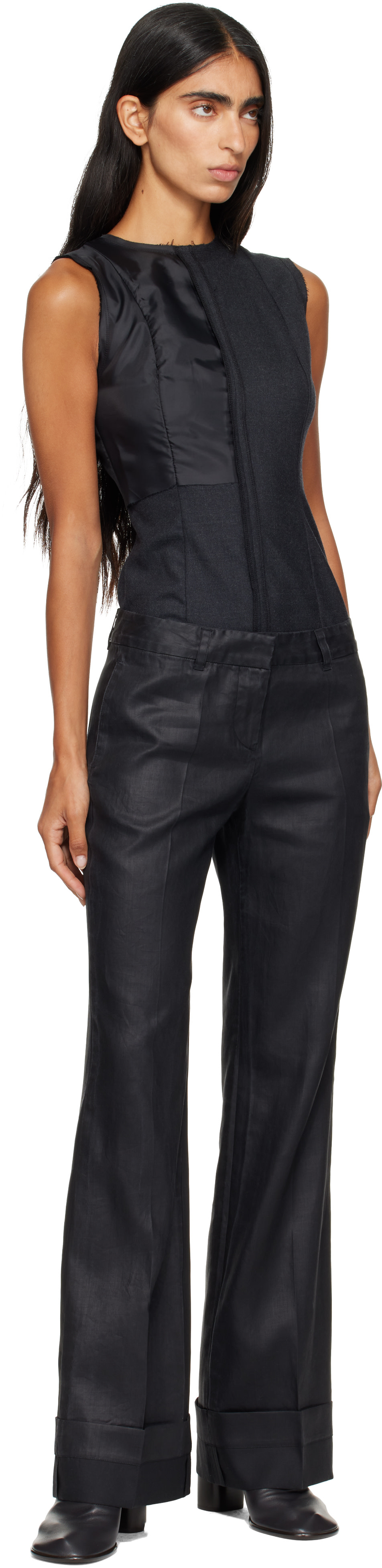 OUR LEGACY - Pantalon noir à taille basse
