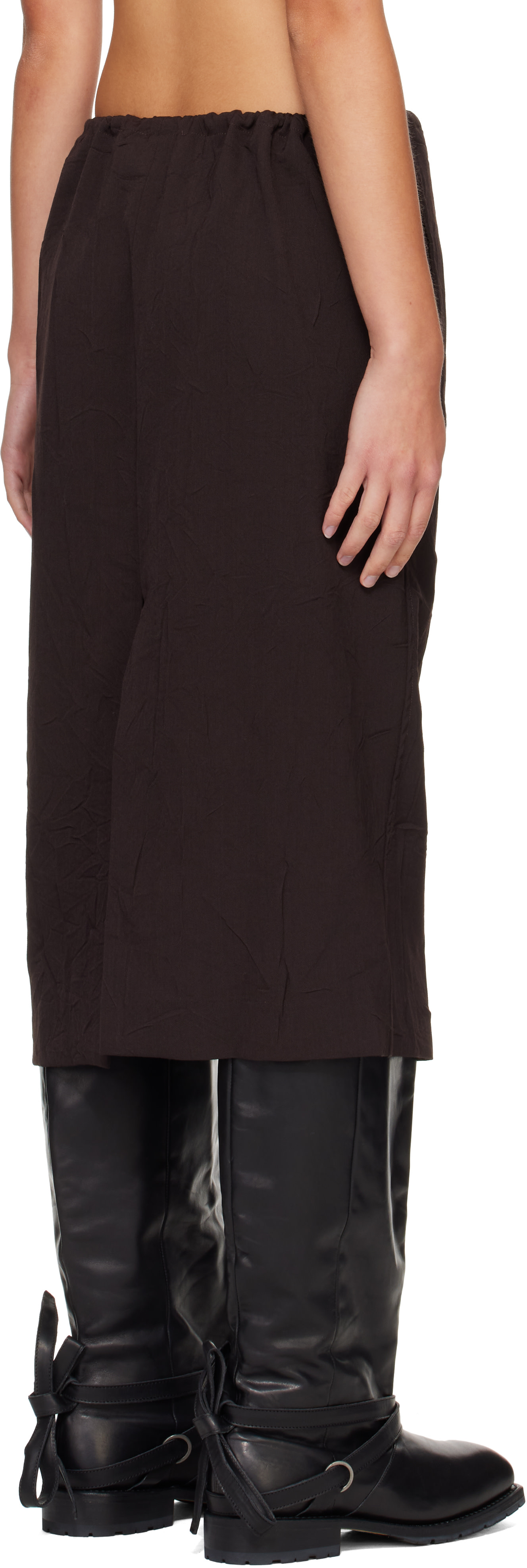 OUR LEGACY - Jupe midi Crush brune