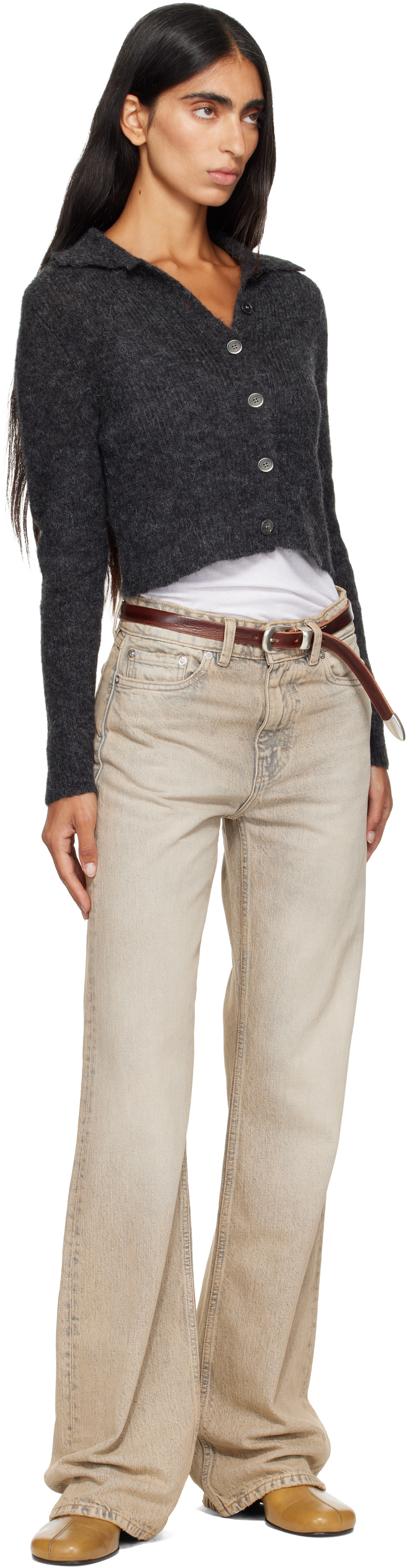 OUR LEGACY: Gray Mazzy Polo Cardigan | SSENSE
