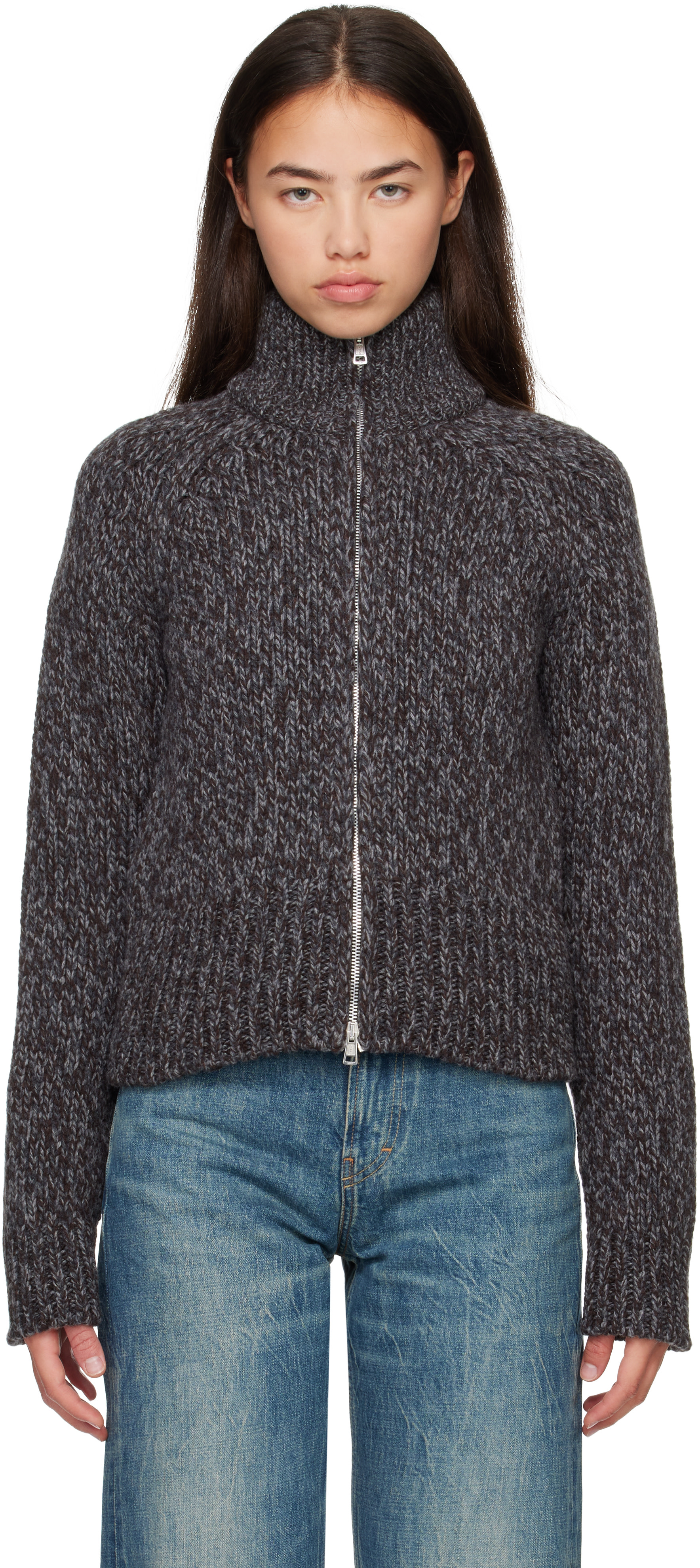 OUR LEGACY: Gray Flight Zip Cardigan | SSENSE