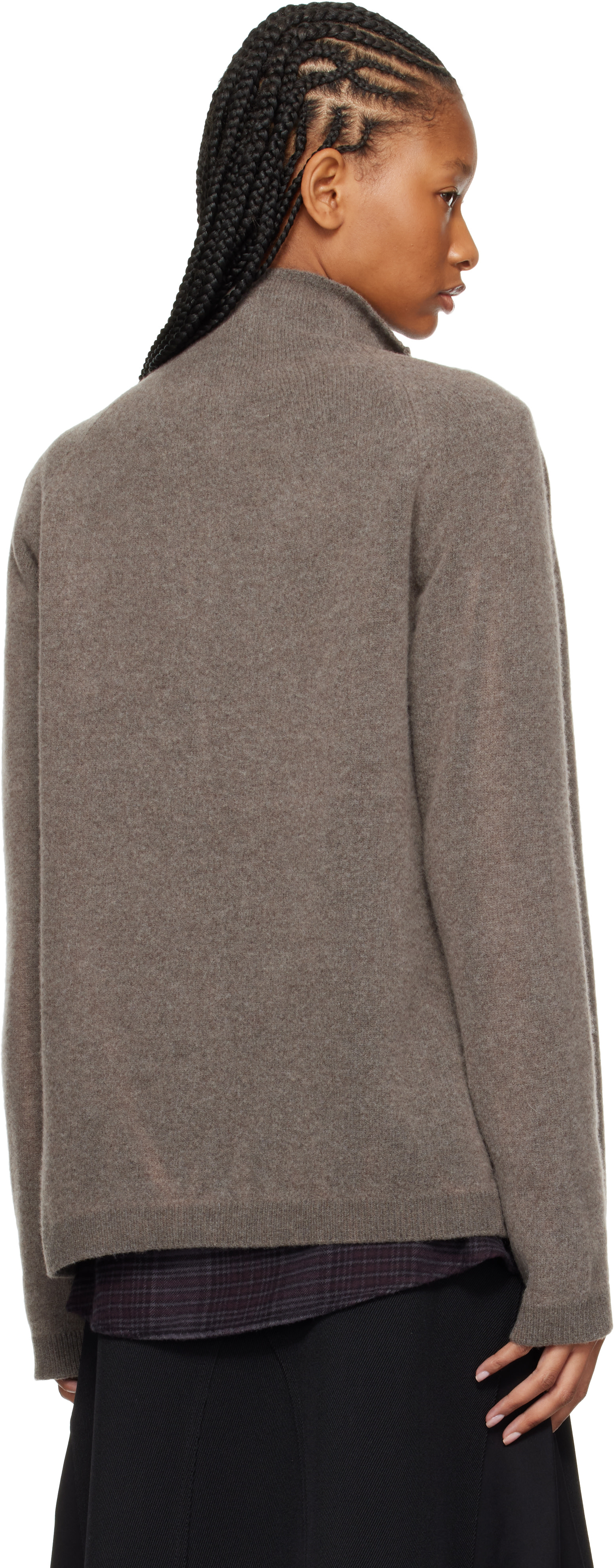 OUR LEGACY - Pull Dash taupe à glissière