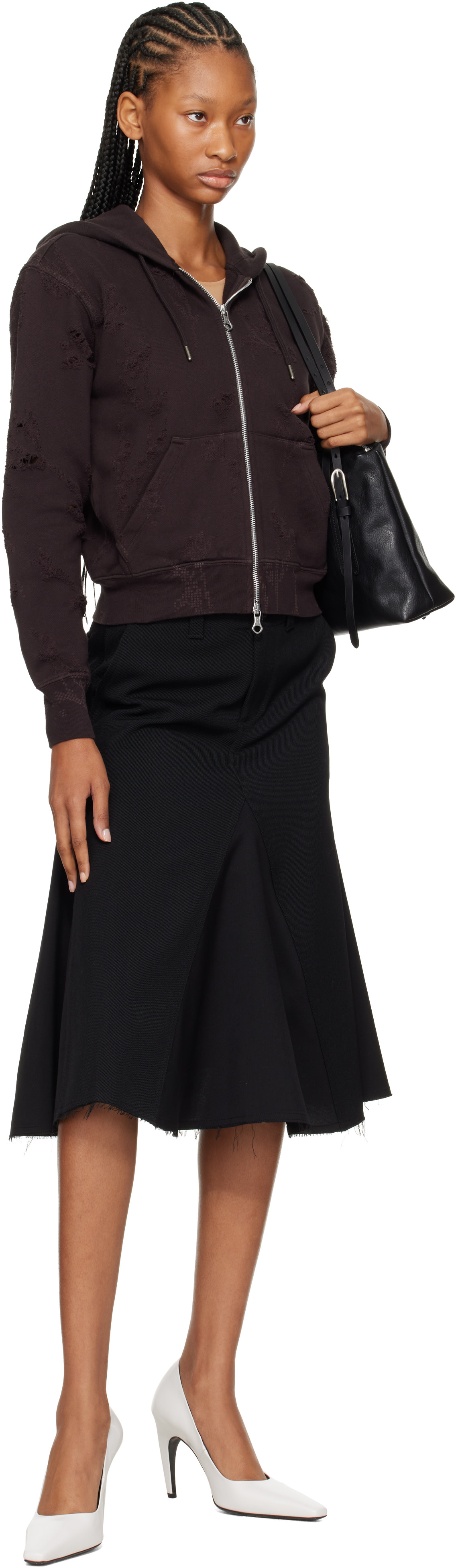 OUR LEGACY - Pull à capuche Mischief brun