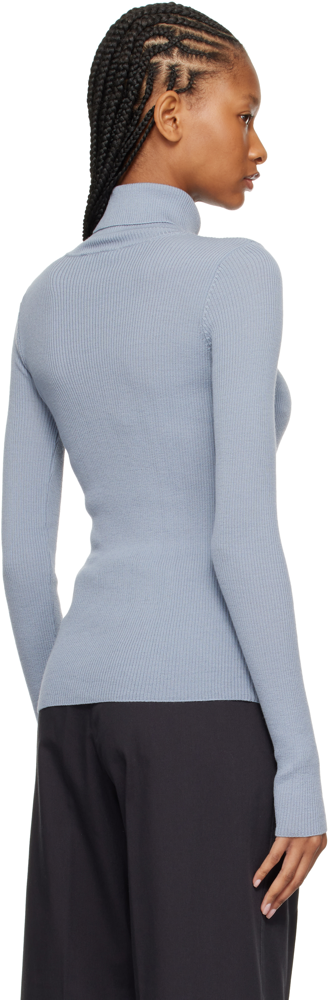 OUR LEGACY: Blue Slim Funnel Turtleneck | SSENSE