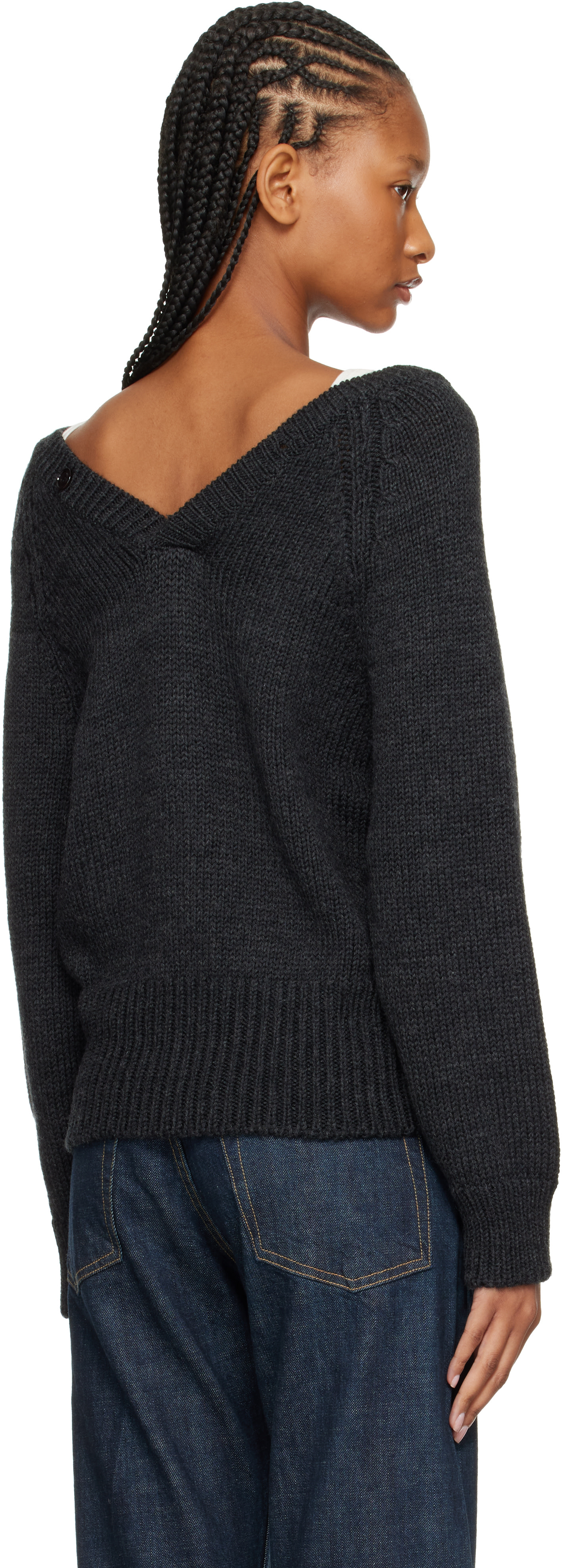 OUR LEGACY - Pull de style henley Country gris
