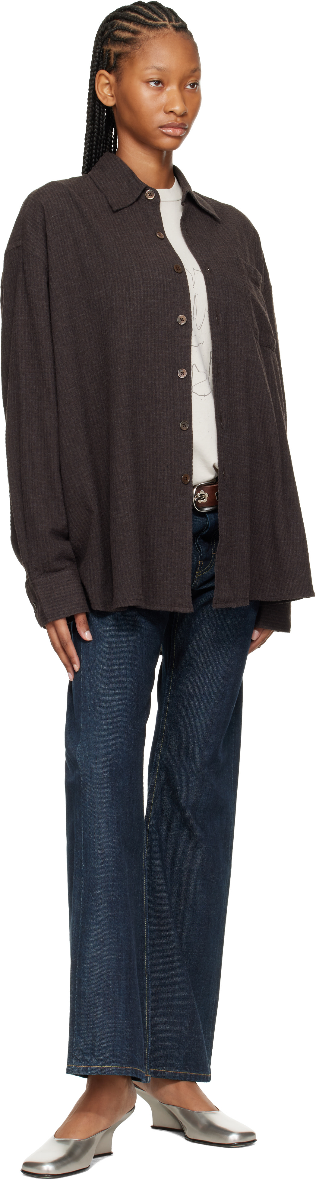 OUR LEGACY - Chemise Borrowed brune