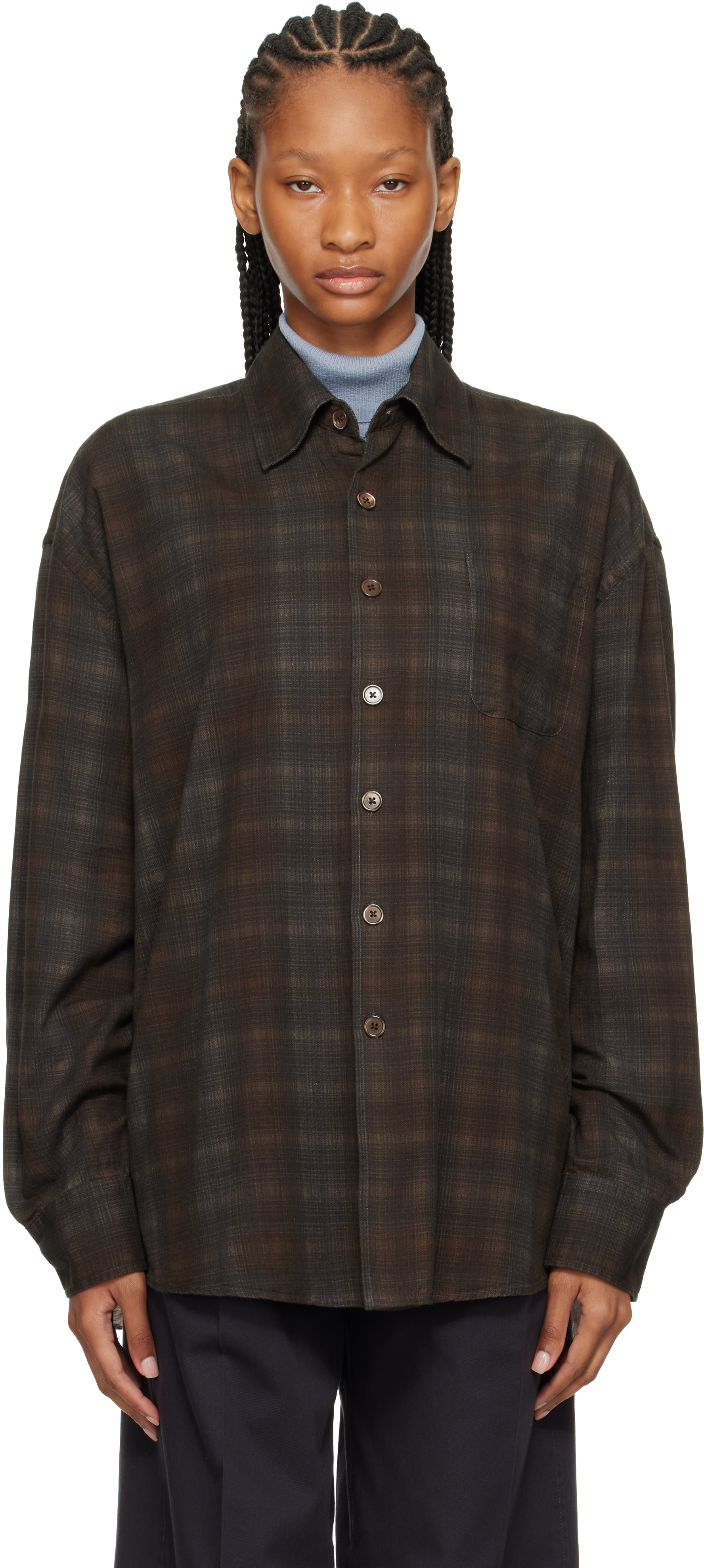 OUR LEGACY - Chemise Borrowed brune