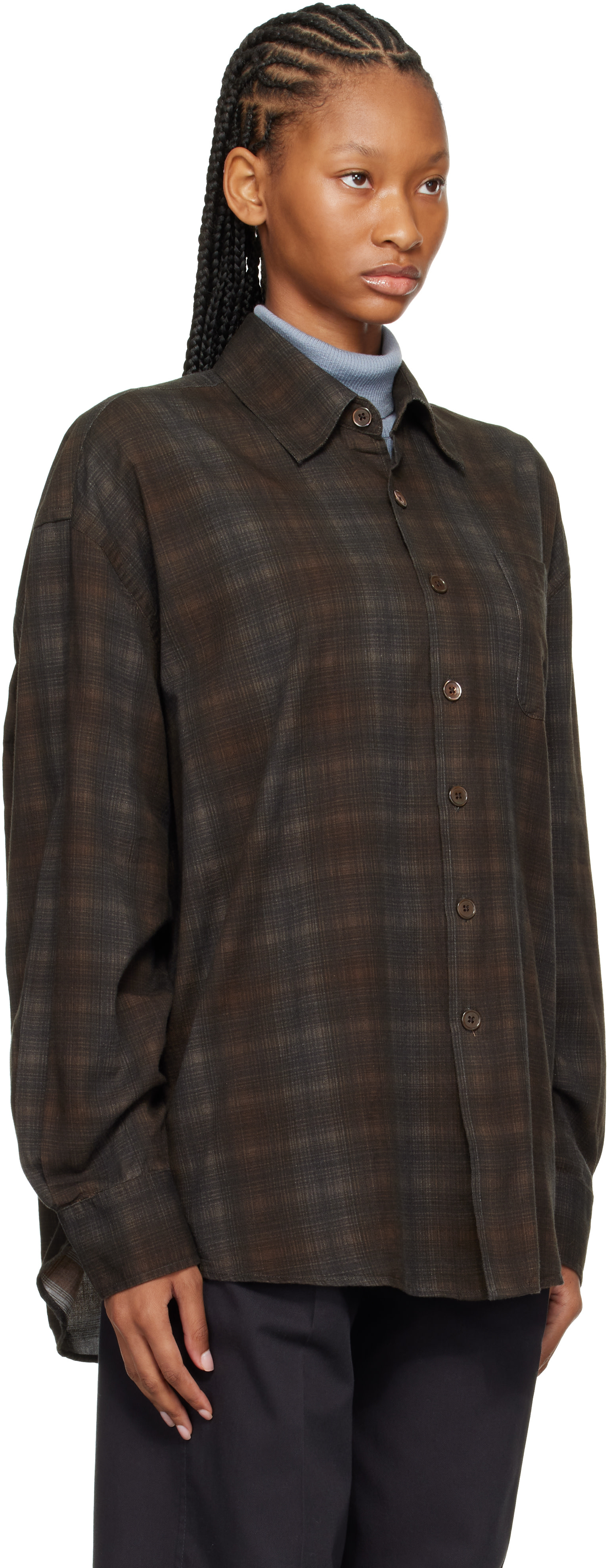 OUR LEGACY - Chemise Borrowed brune