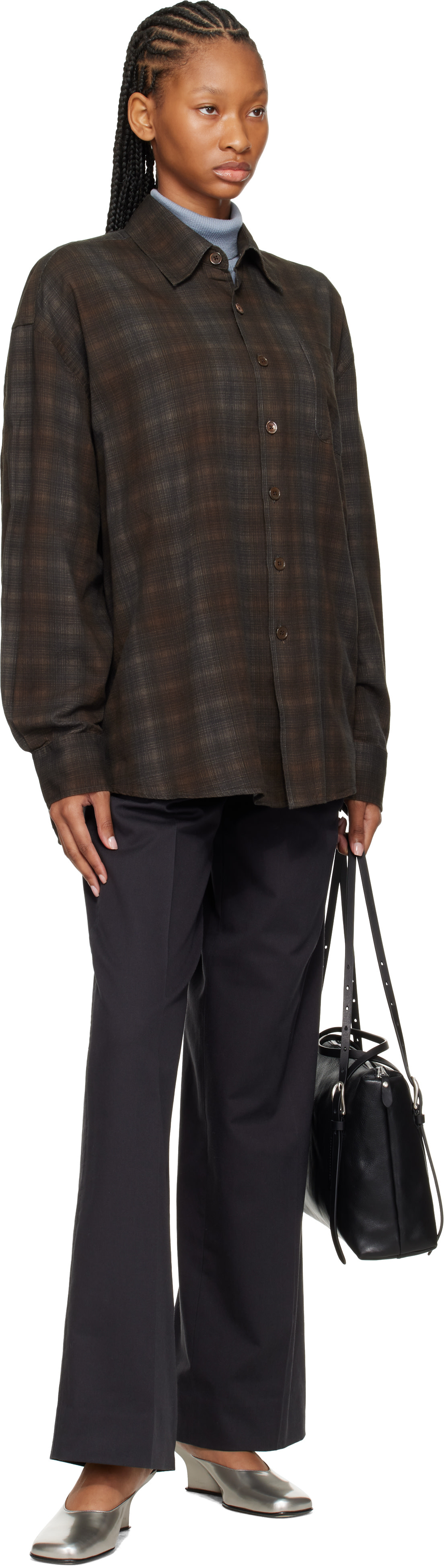OUR LEGACY - Chemise Borrowed brune