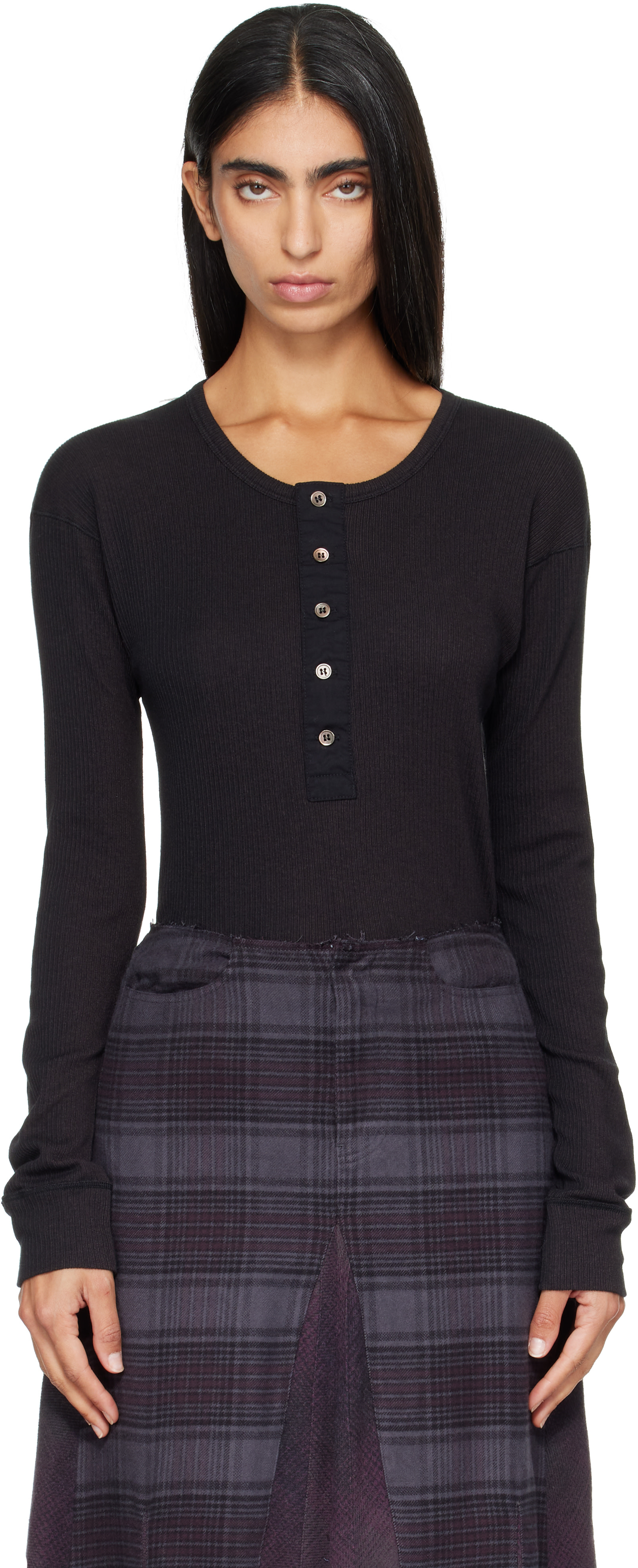 OUR LEGACY: Black Gentle Long Sleeve Henley | SSENSE