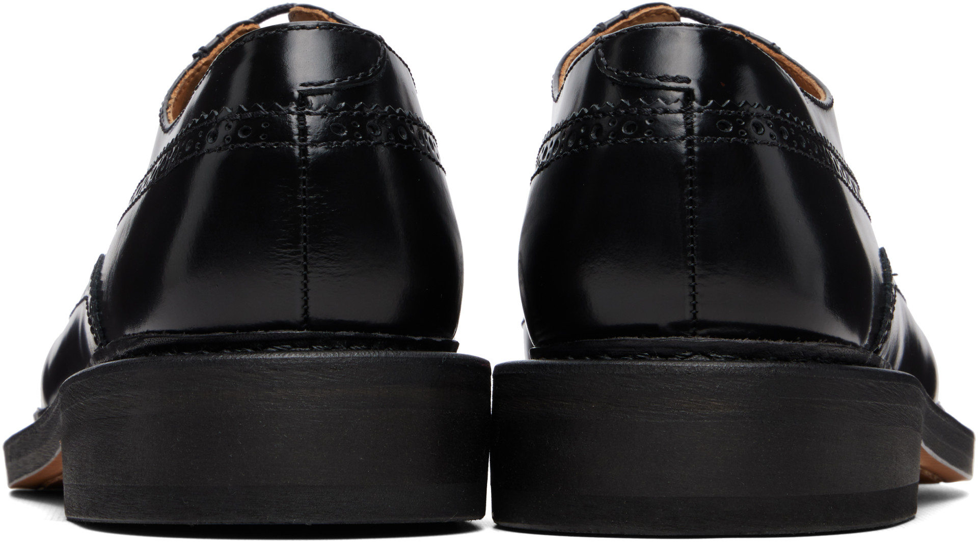 OUR LEGACY - Derbys Parade noirs à perforations de style brogue