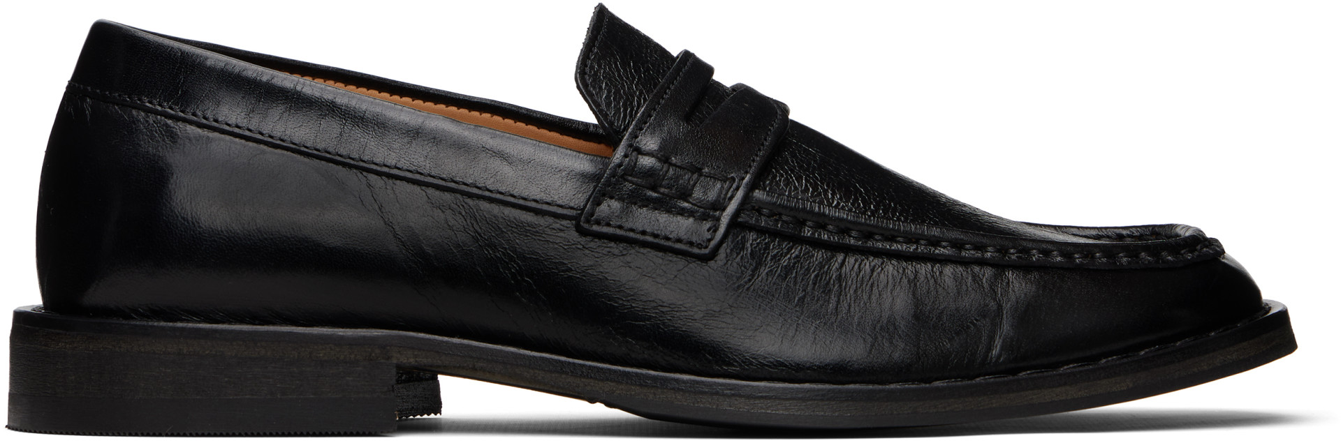 OUR LEGACY Loafer Black Leather 40 ローファー OUR LEGACY: Black Light Loafers | SSENSE