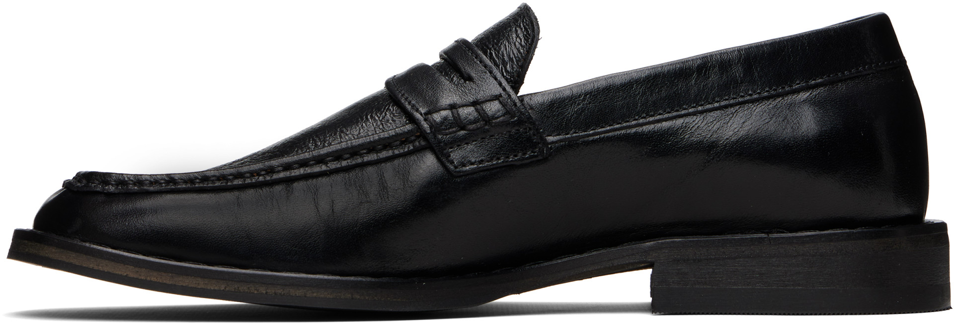 OUR LEGACY Loafer Black Leather 40 ローファー OUR LEGACY: Black Light Loafers | SSENSE